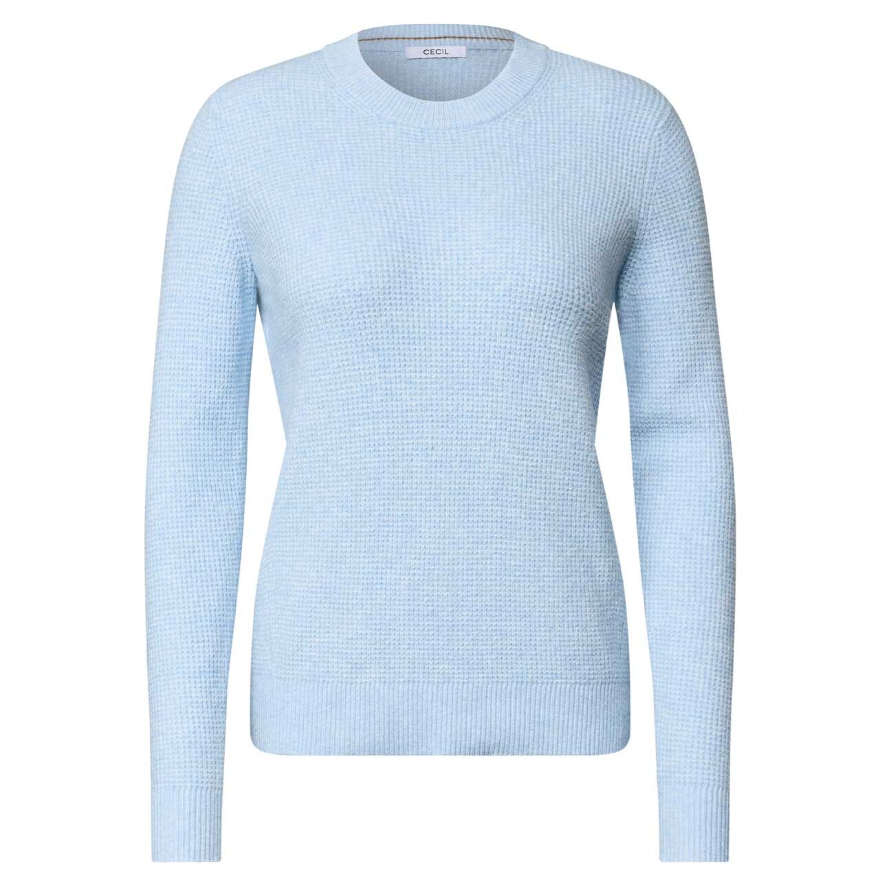 Cecil Damen Pullover Structured Cosy Sweater cosmopolitan blue melange
