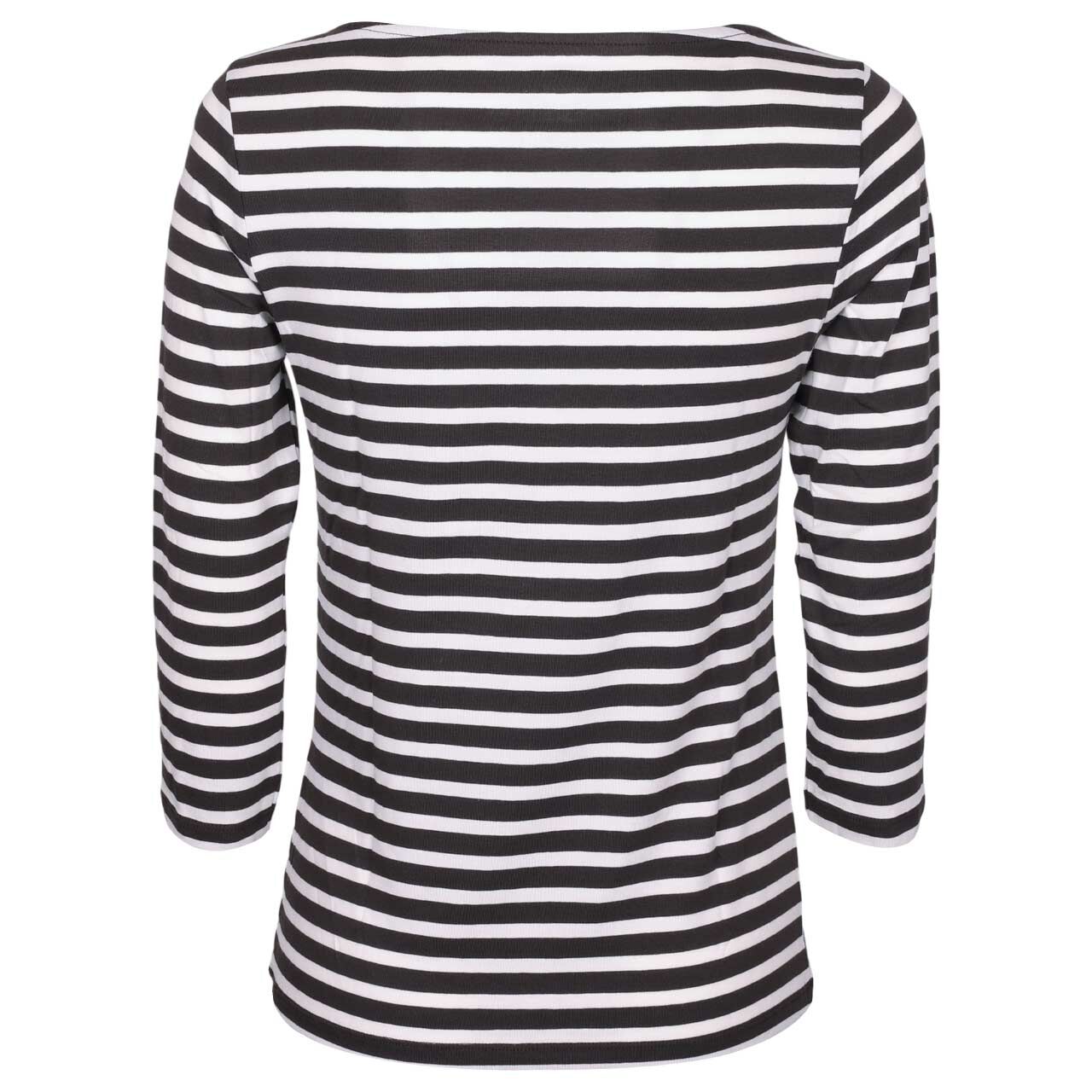 Damen 3/4 Arm Shirt von Munich Freedom in Braun gestreift, Rückansicht