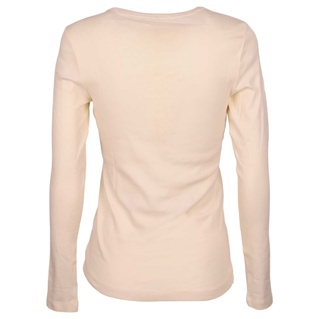 Damen Langarm Shirt von s.Oliver in Cremeweiß, Rückansicht
