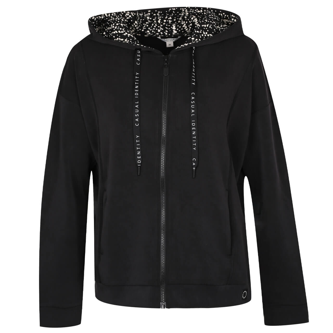 Comma Hoodie Sweatjacke für Damen in Schwarz, FarbNr.: 9999