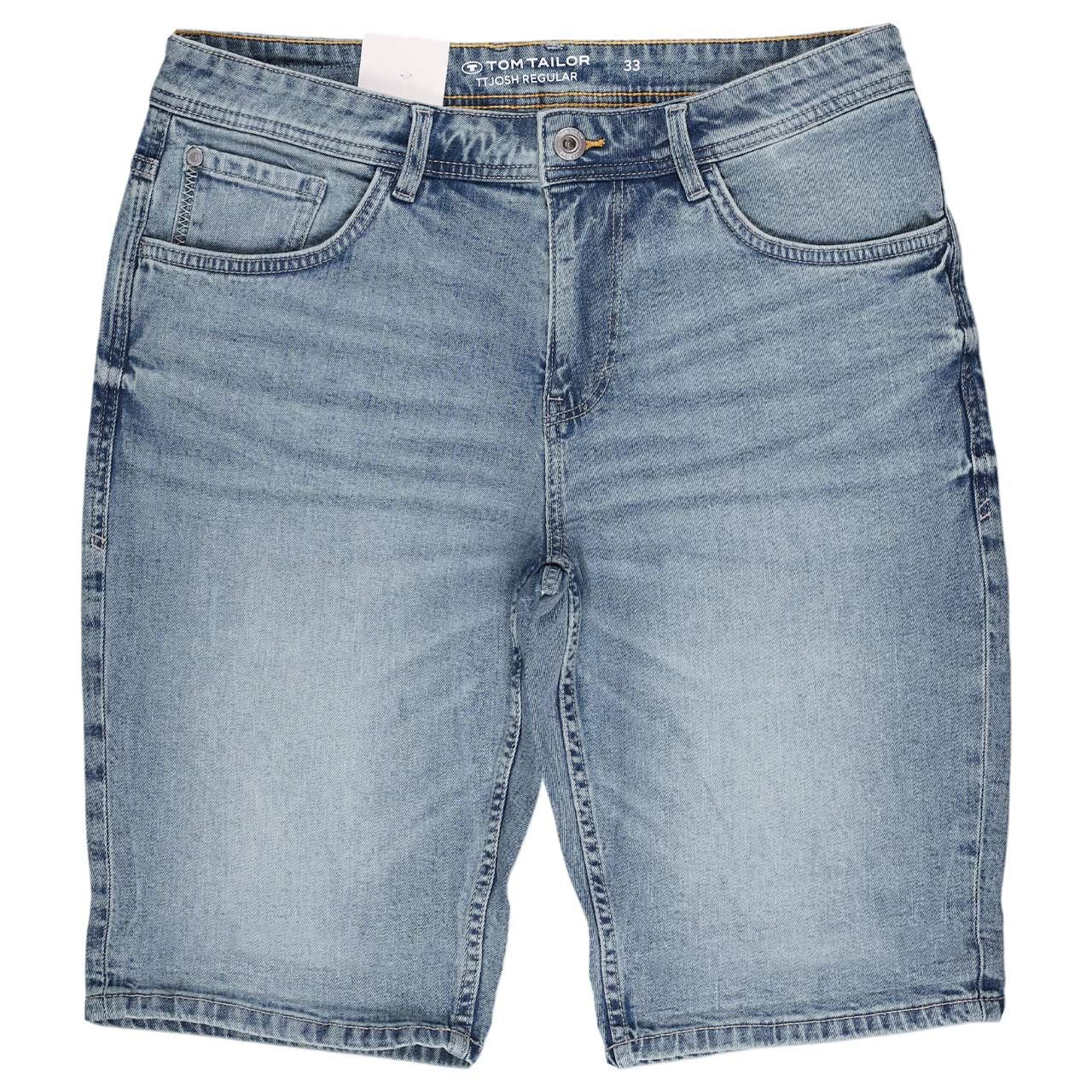 Herren Jeans Bermuda Josh von Tom Tailor in Hellblau angewaschen, Vorderansicht