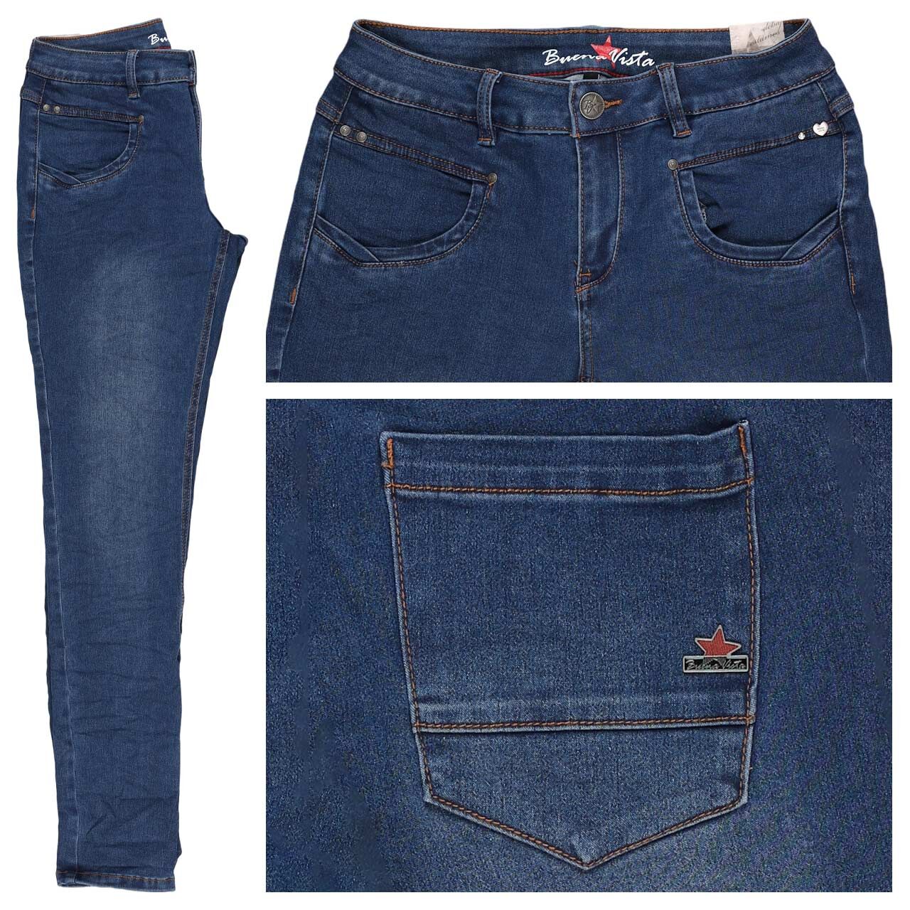 Buena Vista Anna C Stretch Denim Jeans true blue