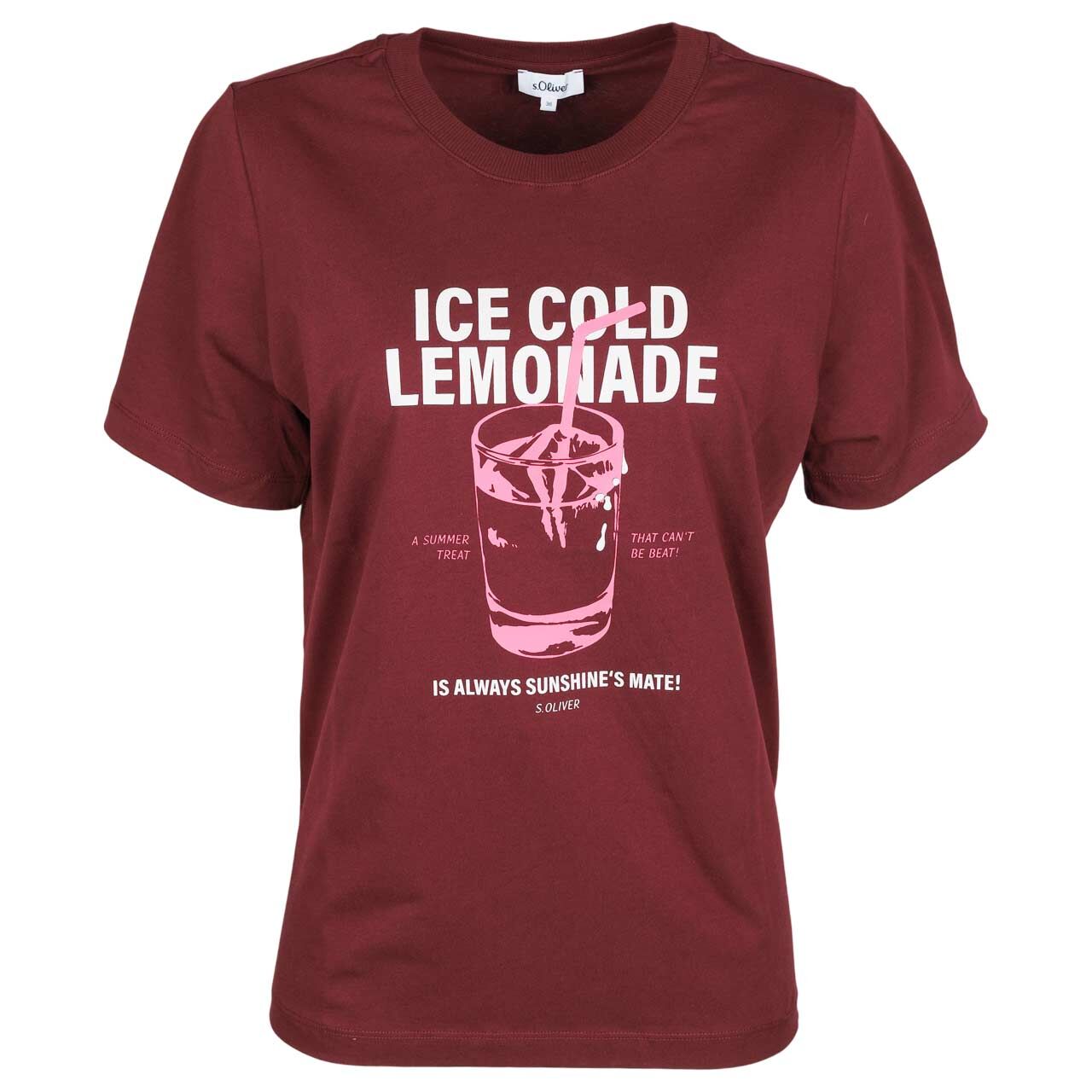 s.Oliver Damen T-Shirt dark pomegranate print