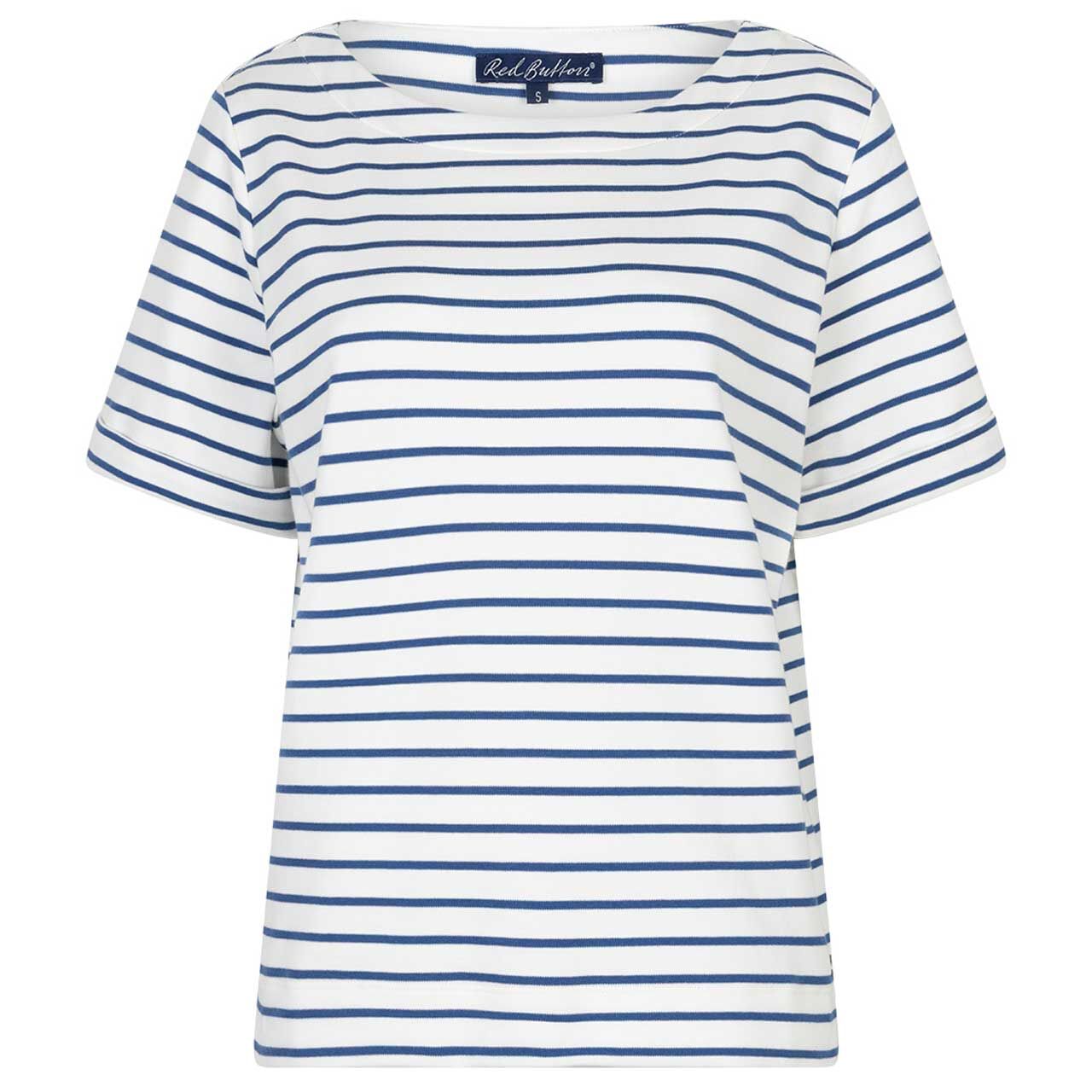 Red Button Damen T-Shirt Terry jeans blue stripes