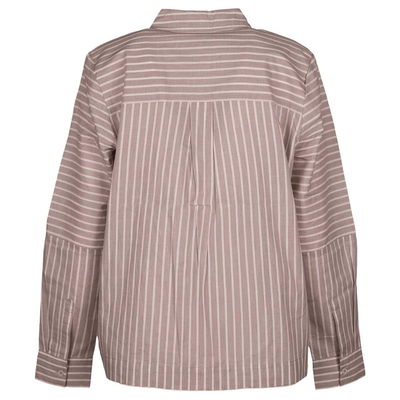 Damen Langarm Bluse Stripe von Cecil in Braun gestreift, Rückansicht