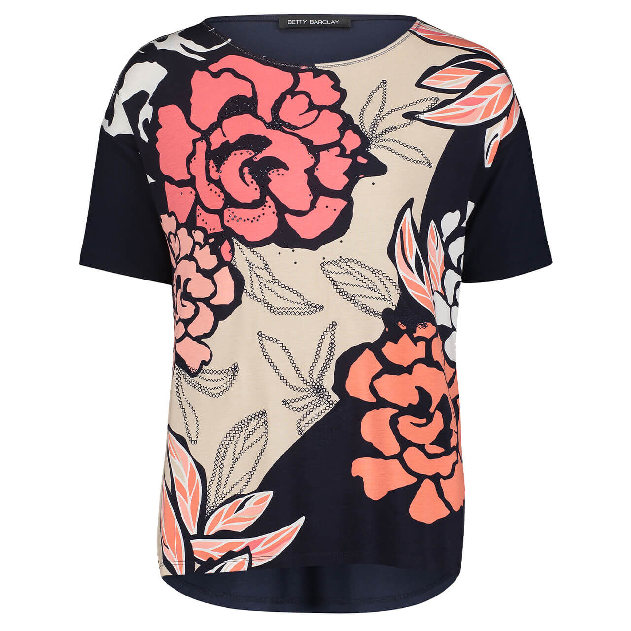 Betty Barclay T-Shirt für Damen in Dunkelblau mit Print, FarbNr.: 8878