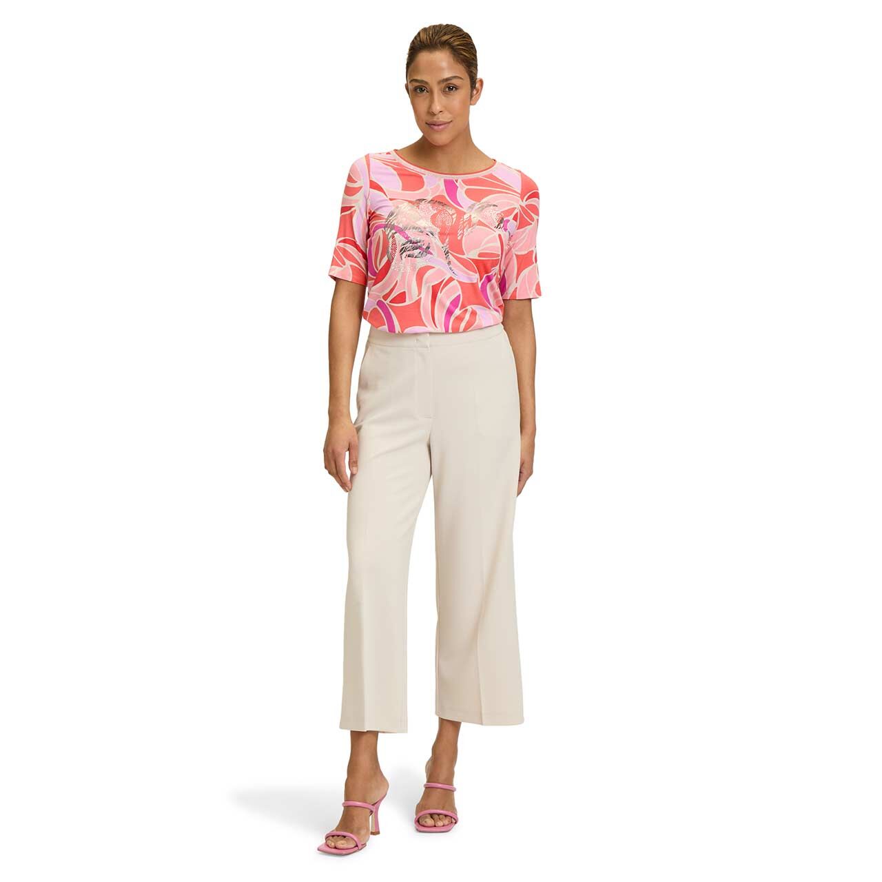 Betty Barclay Damen T-Shirt red rosé printed