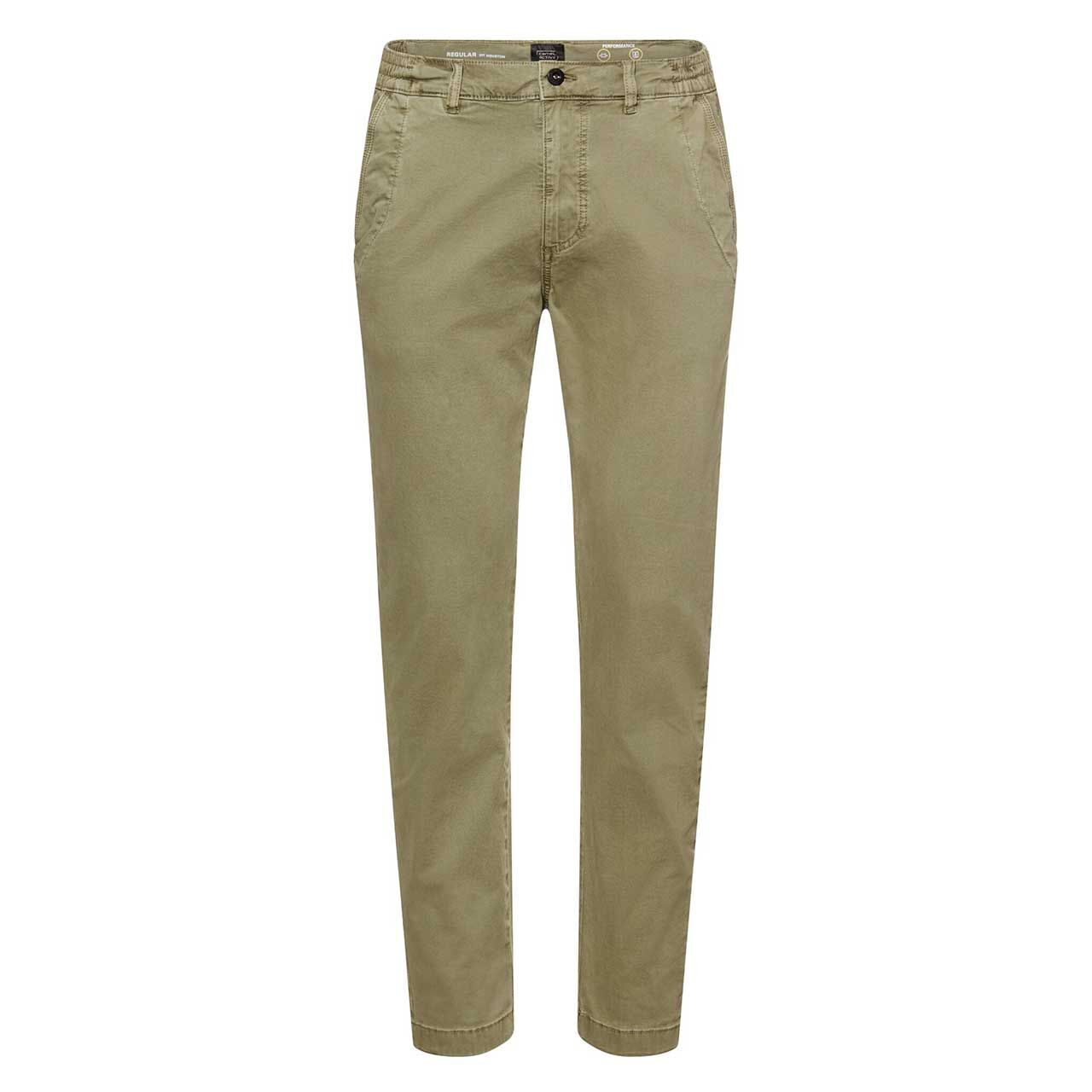 Herren Baumwollhose Houston von Camel active in Olivgrün, Vorderansicht