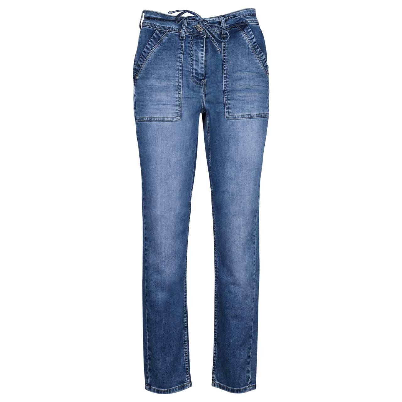 Cecil Tracey Jogg Jeans mid blue used wash