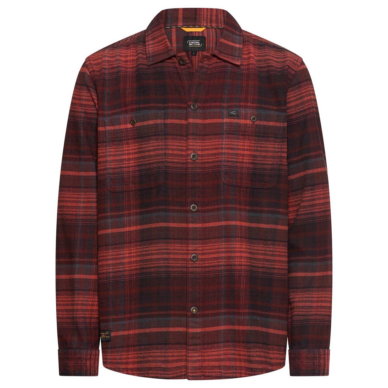 Camel active Herren Langarm Hemd terra red check