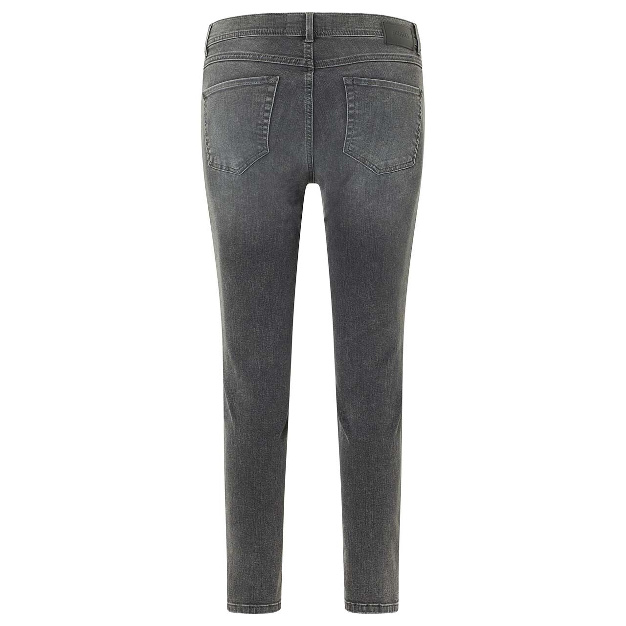 Stretch Damen 7/8 Jeans Ornella Detail Pearl von Angels in Grau mit Perlen, Rückansicht