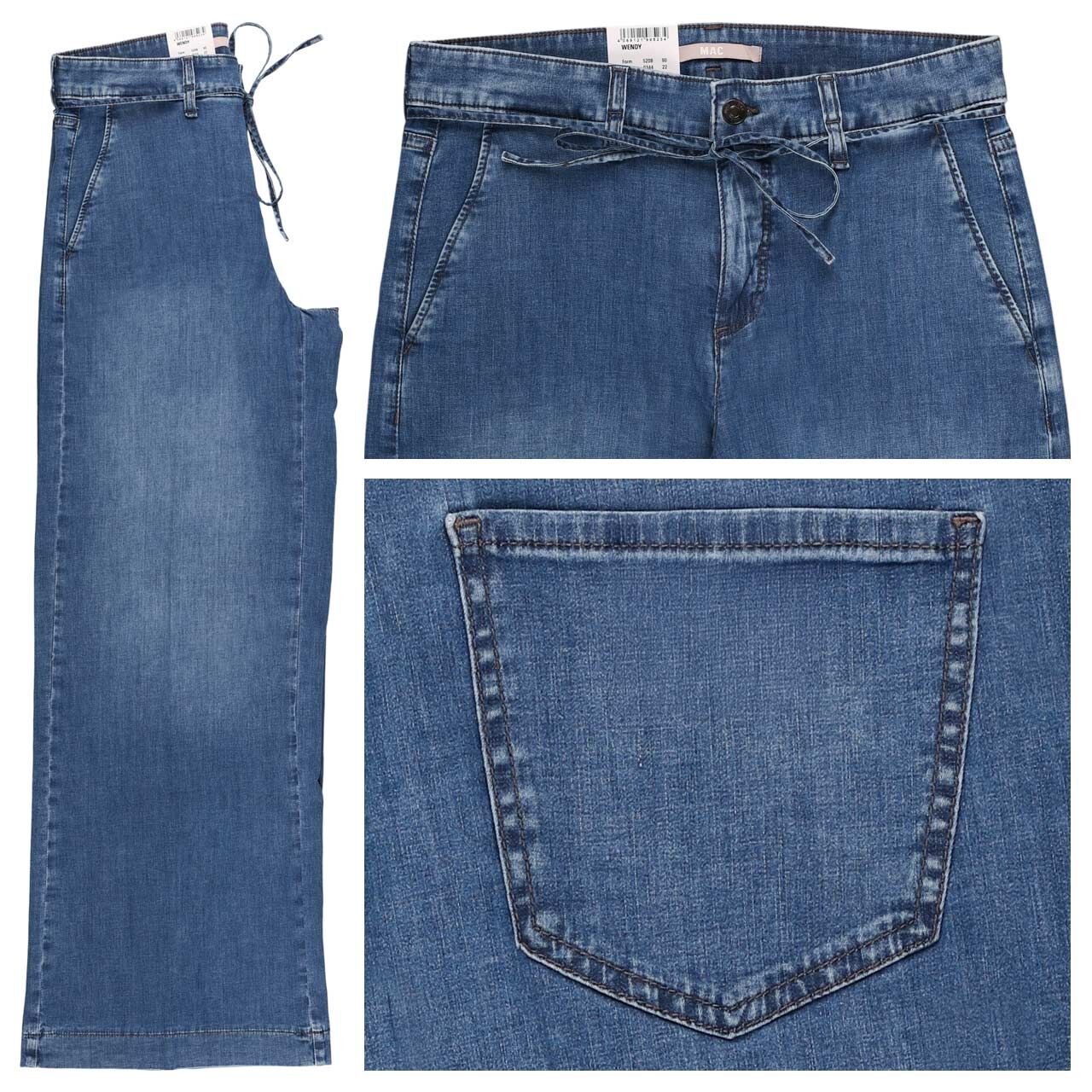 Stretch Damenjeans Wendy von MAC in Blau angewaschen mit der Farbnummer D431