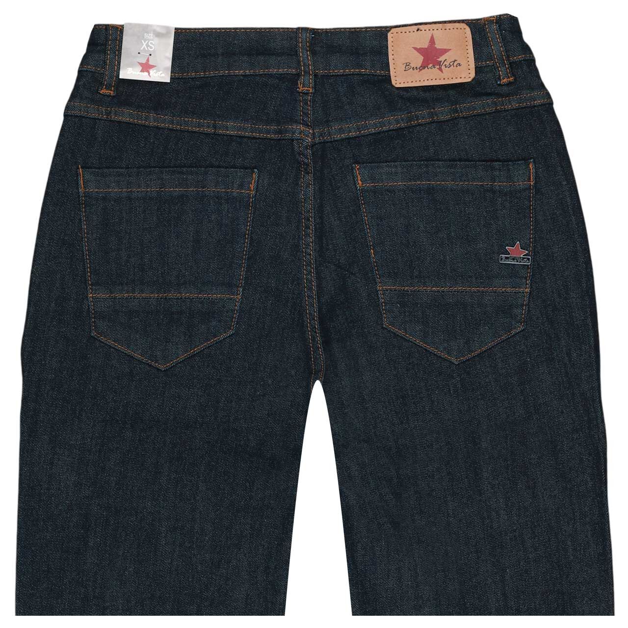 Damenjeans Anna C 7/8 Straight Stretch Denim von Buena Vista in Dunkelblau, detaillierte Rückansicht