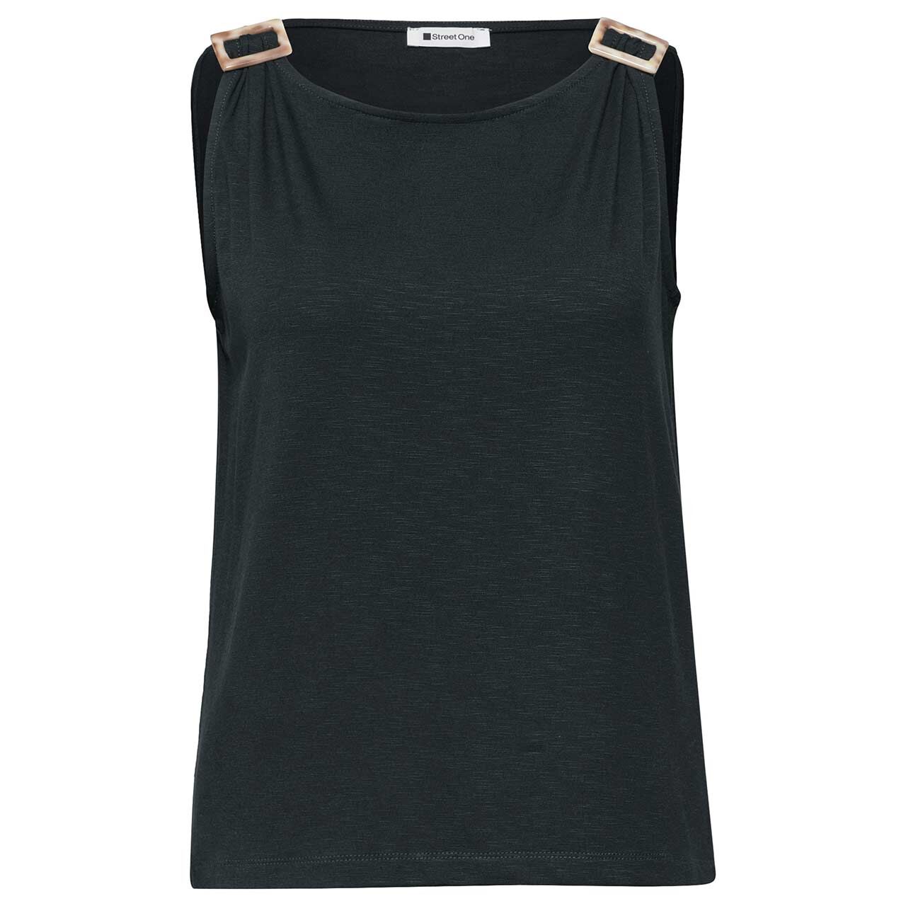 Street One Damen Top Jersey deep bound green melange