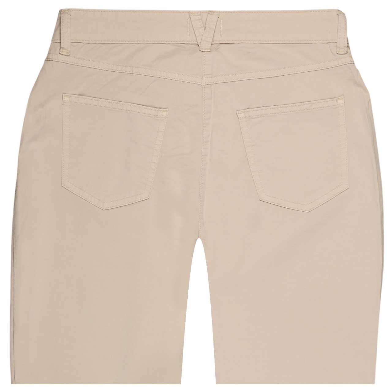 Stretch Damen 7/8 Baumwollhose Melanie von MAC in Beige, detaillierte Rückansicht