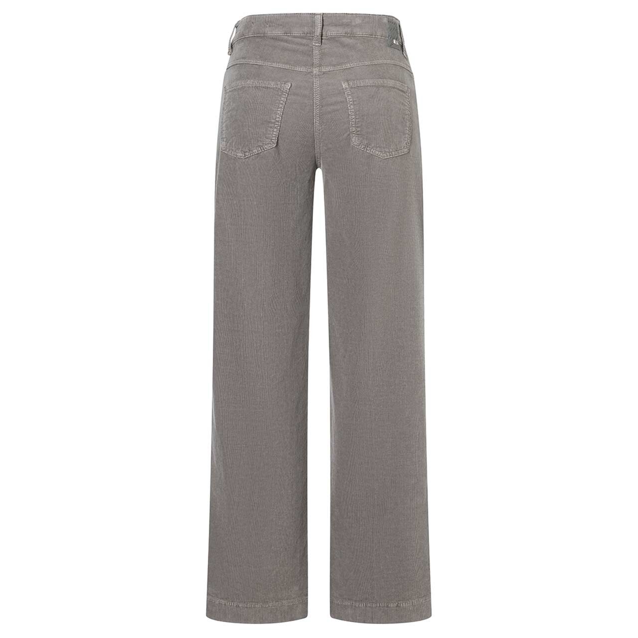 Stretch Damen Cordhose Wide von MAC in Braun-Grau, Rückansicht