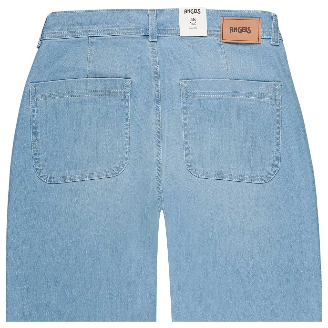 Stretch Damen 3/4 Jeans Linn Trendy von Angels in Hellblau angewaschen, detaillierte Rückansicht