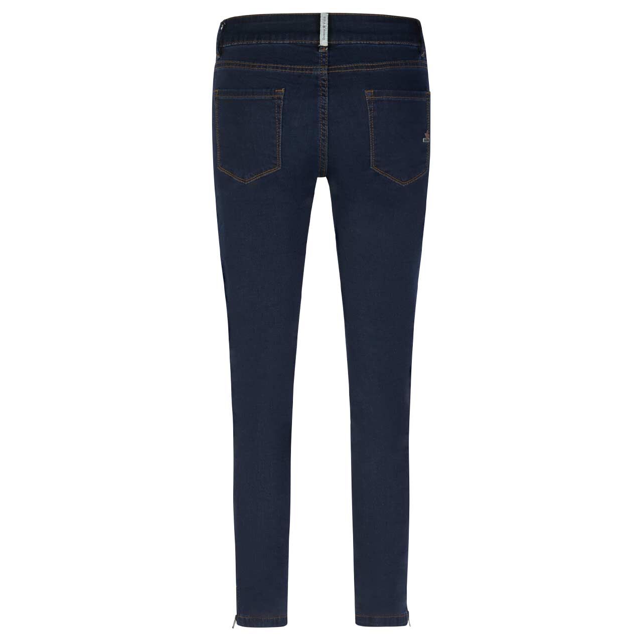 Stretch Damenjeans Italy V 7/8 Cozy Denim von Buena Vista in Dunkelblau, Rückansicht