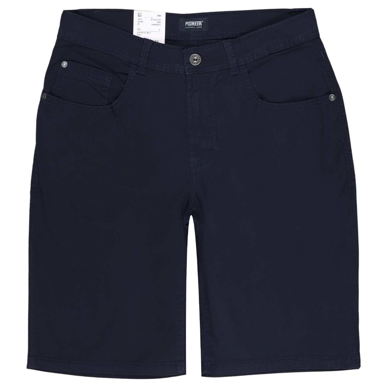 Baumwoll Bermuda Finn von Pioneer in Dunkelblau, Vorderansicht