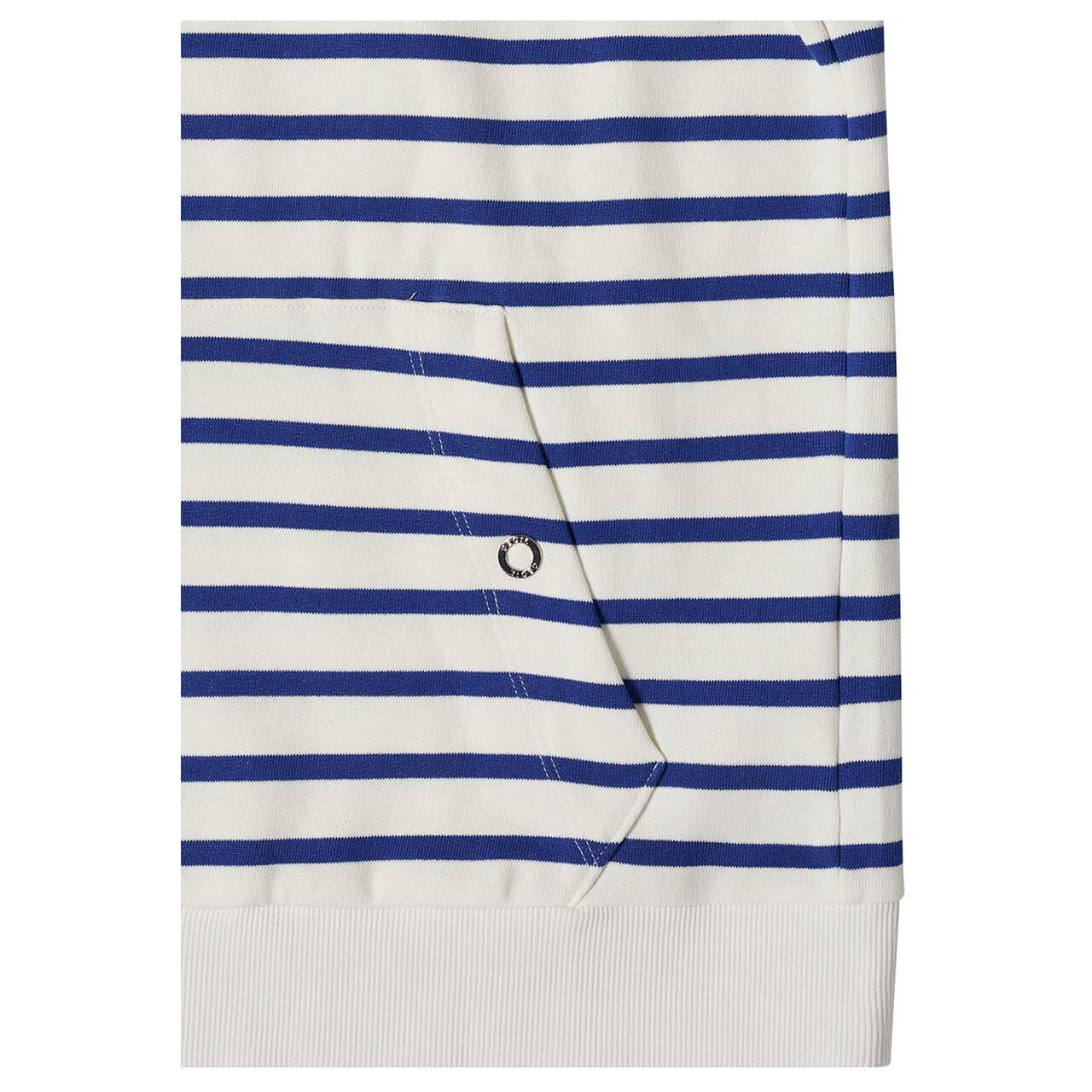 Cecil Damen Hoodie Shirtjacke Striped deep river blue