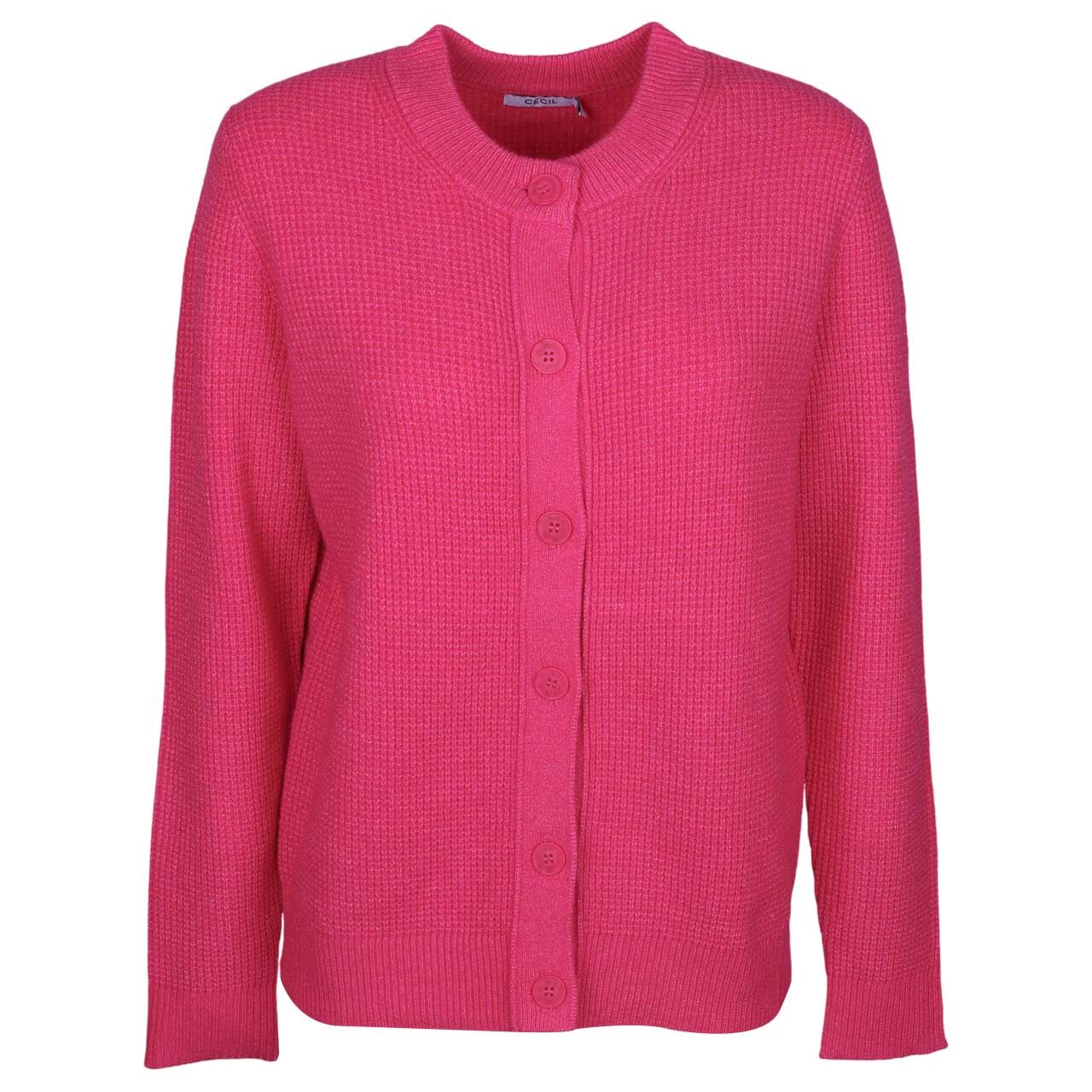 Cecil Damen Strickjacke Structured Cosy Cardigan pink flash melange