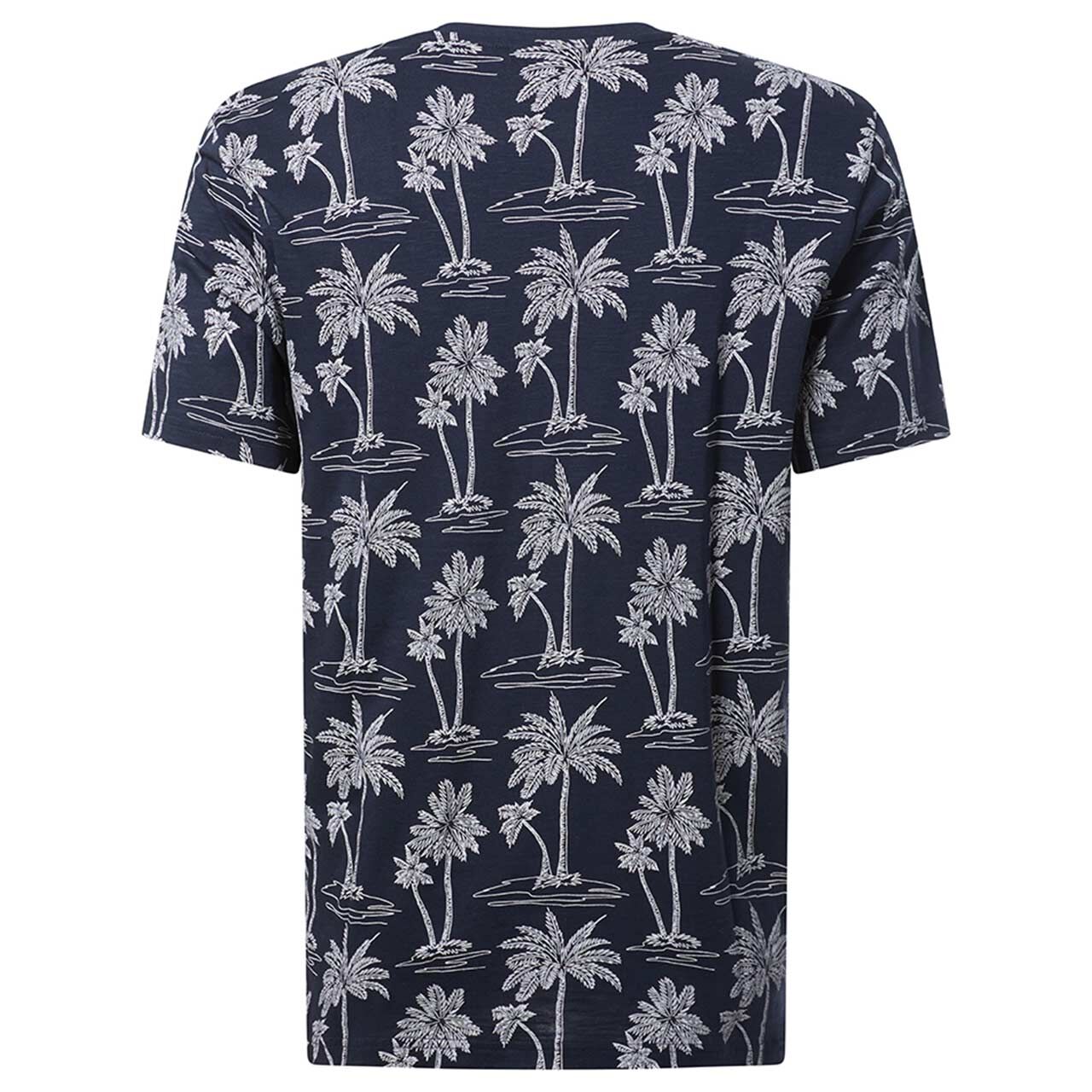 Pioneer Herren T-Shirt in Dunkelblau mit Print, Rückansicht