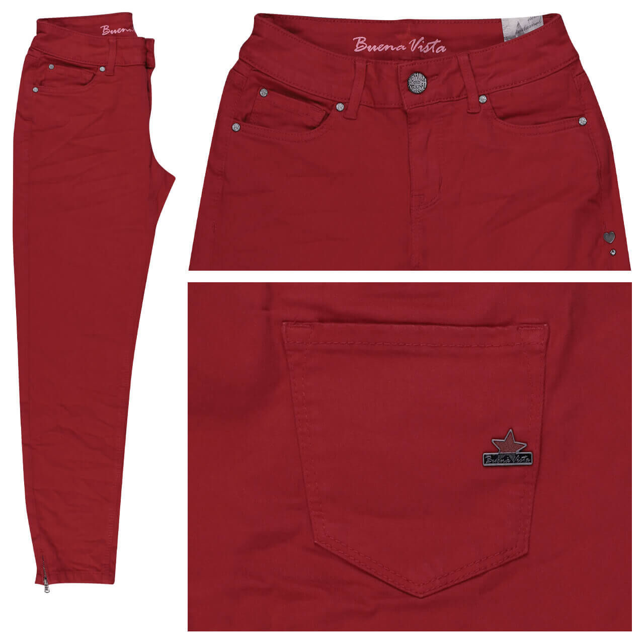 Buena Vista Italy V 7/8 Stretch Twill Baumwollhose cherry red