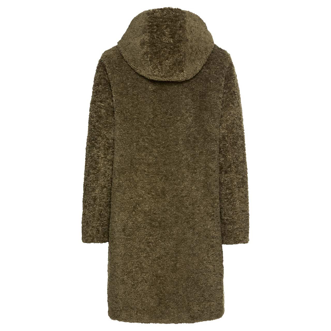 Damen Teddymantel von Camel active in Dunkelgrün, Rückansicht