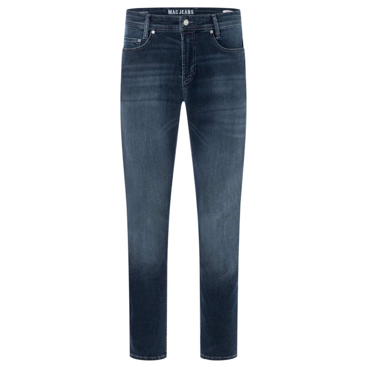 Stretch Herrenjeans Flexx von MAC in Dunkelblau verwaschen, Vorderansicht