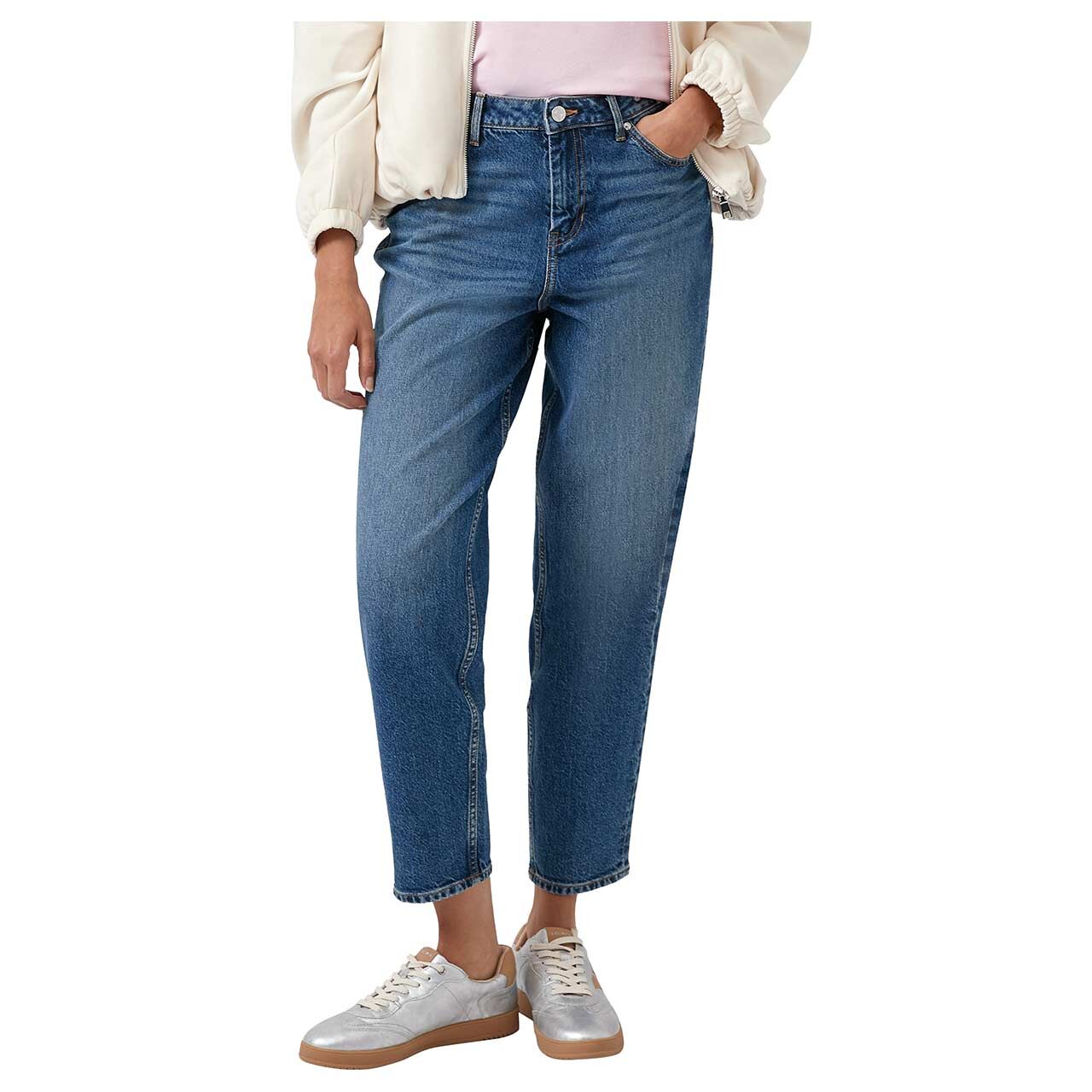 Damen 7/8 Jeans Mom von s.Oliver in Blau verwaschen, Vorderansicht am Model