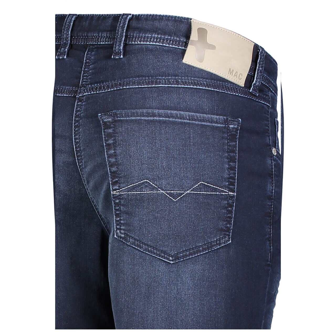 mac-jeans-jogn-bermuda-dark-indigo-H726-detail-tasche MAC Jeans Jogn Bermuda für Herren in Dunkelblau angewaschen, FarbNr.: H726