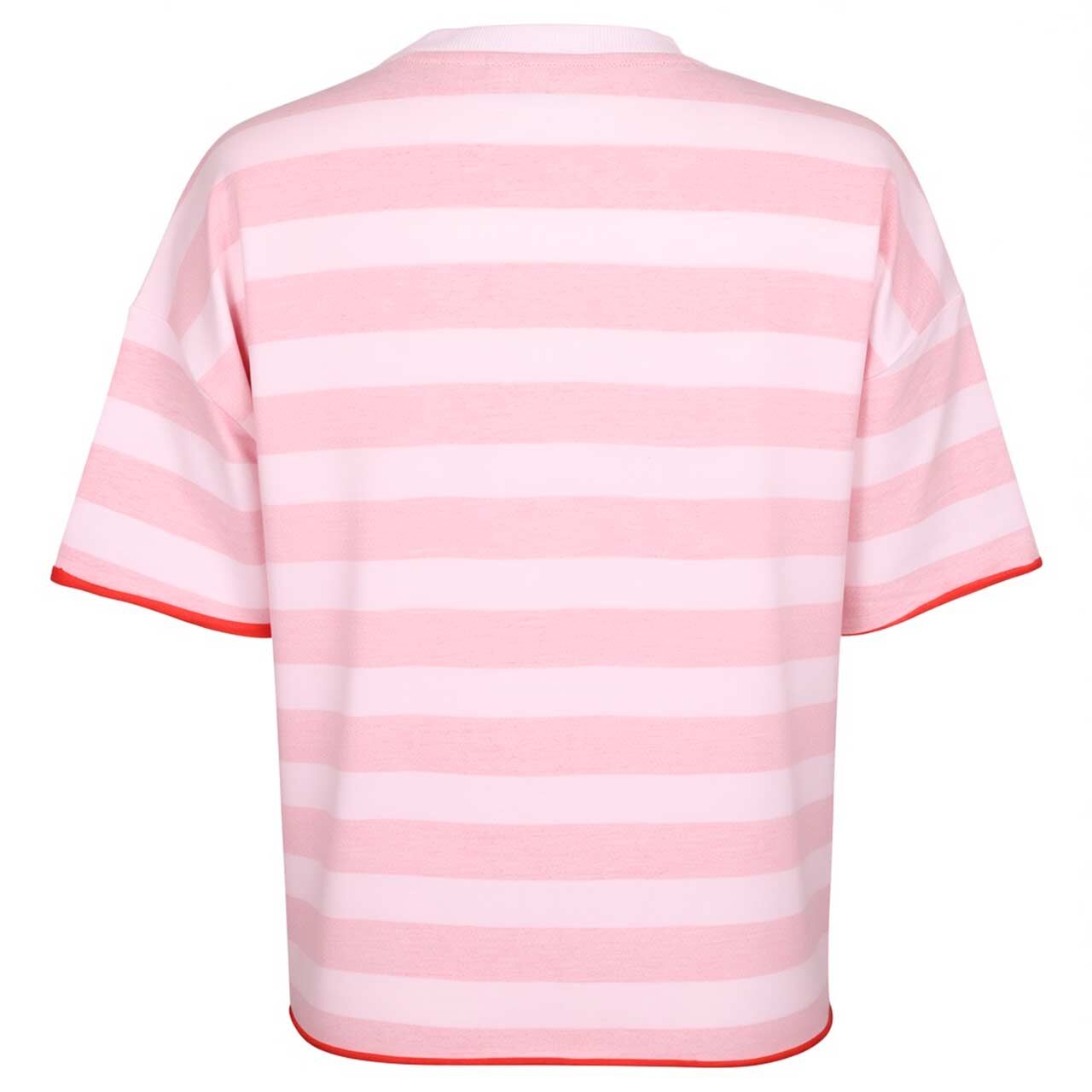 Damen T-Shirt Gry von Elbsand in Rosa gestreift, Rückansicht