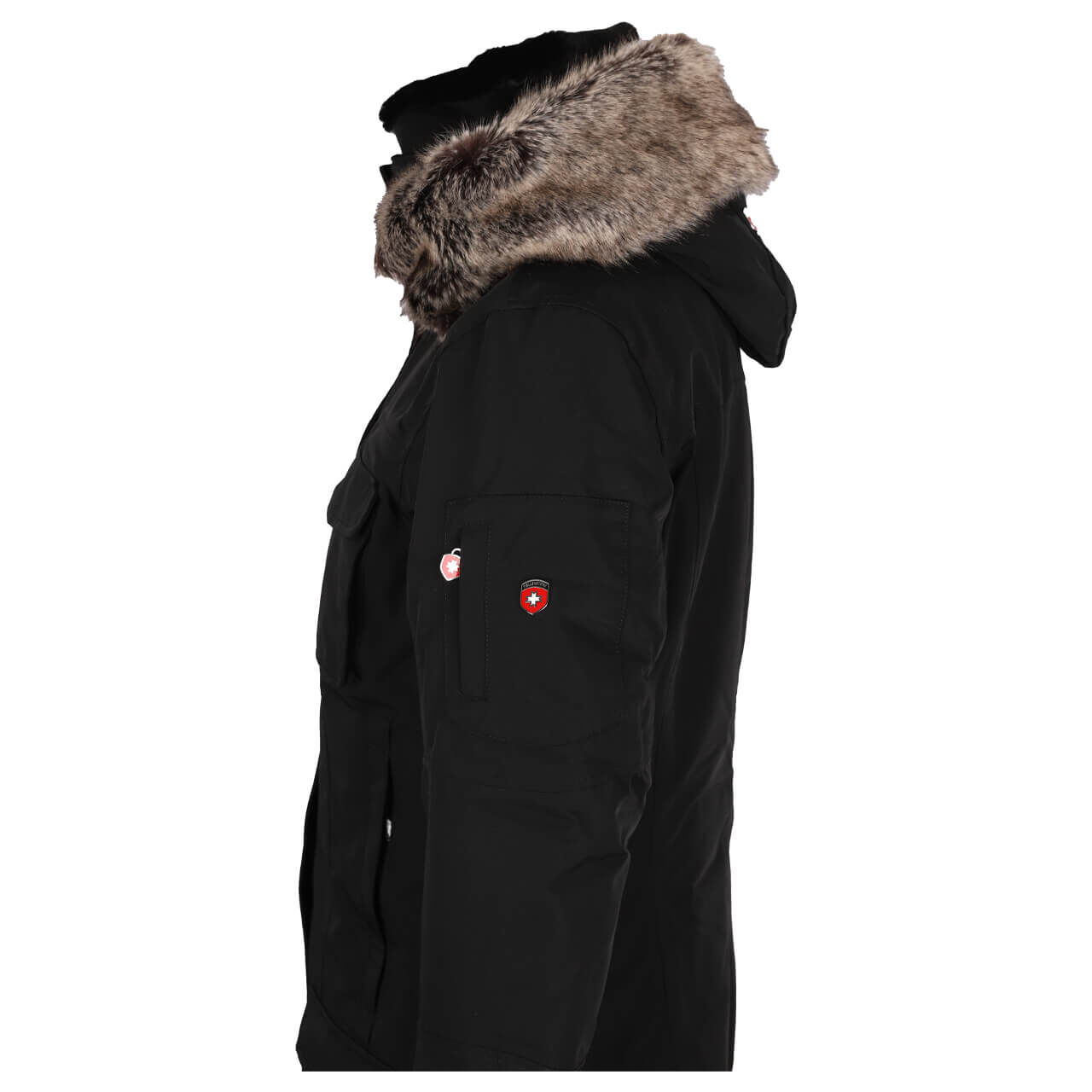 Damen Jacke Schneezauber Long von Wellensteyn in Schwarz, Seitenansicht