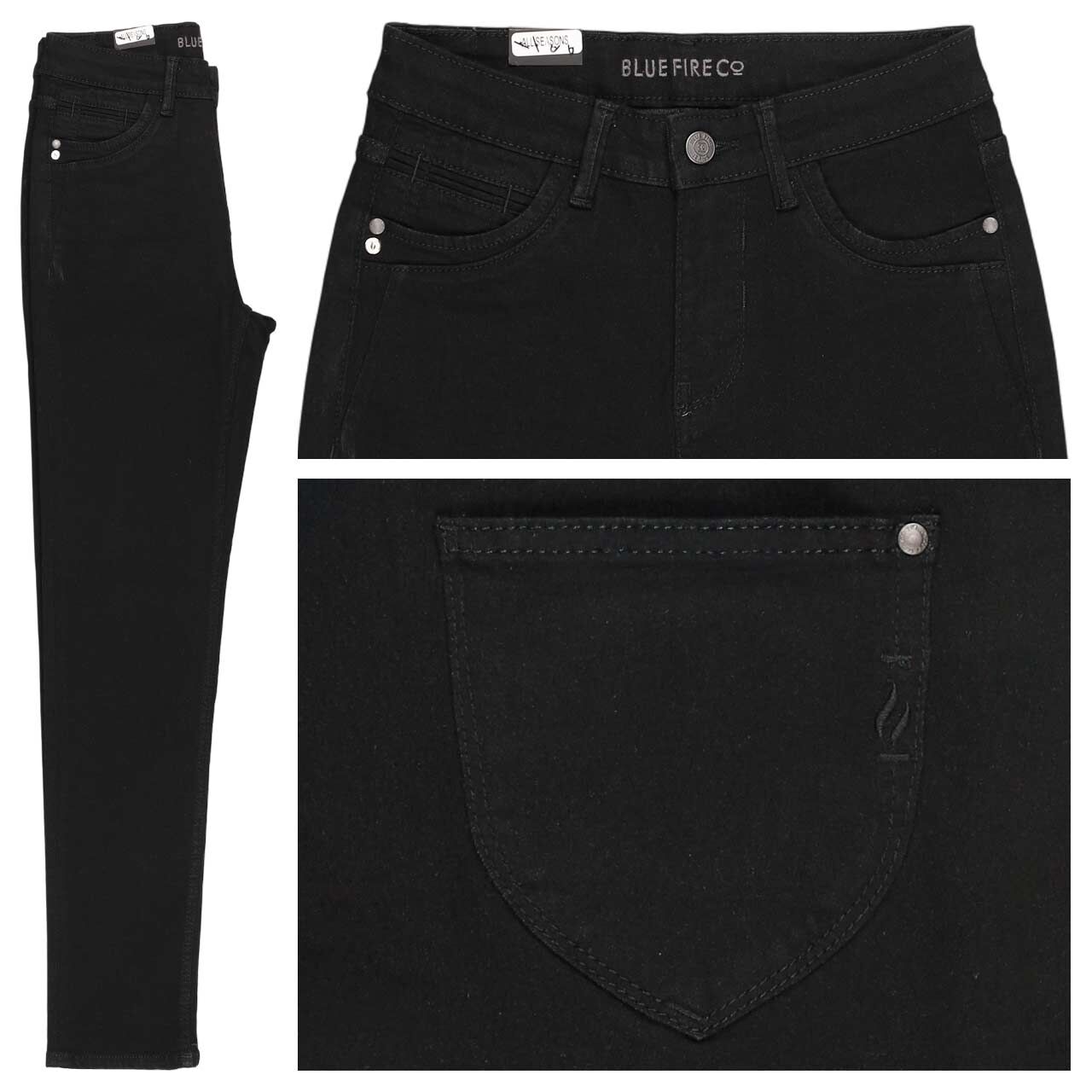 Blue Fire Nancy Jeans deep black