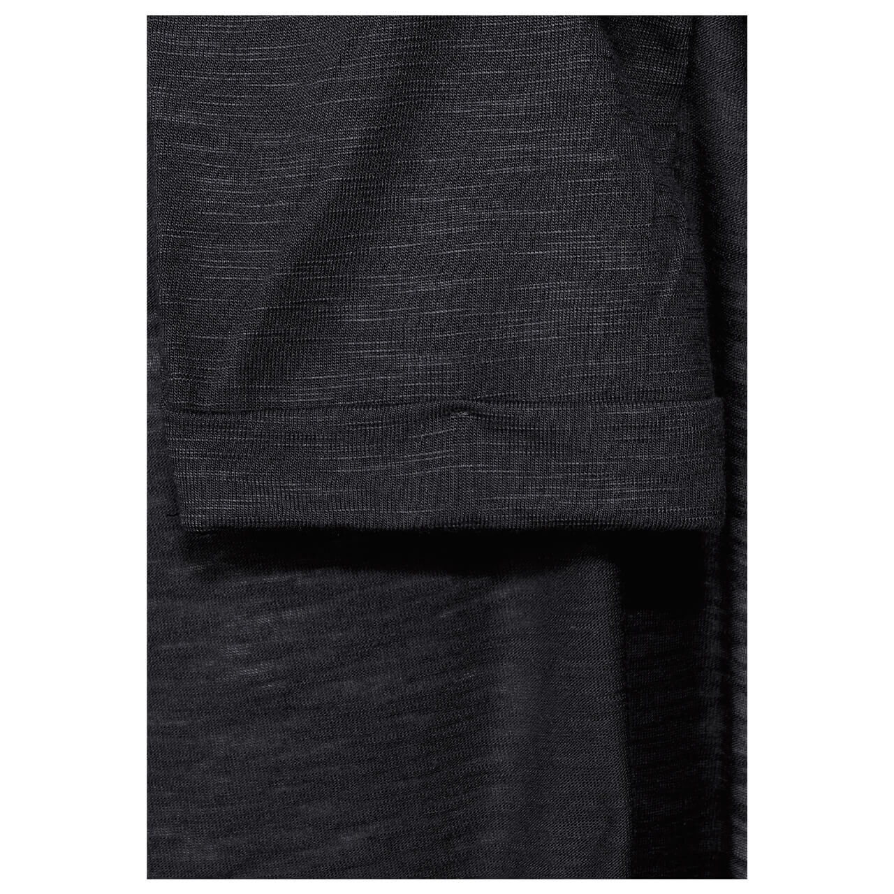 Cacil Open T-Shirtjacket 3/4 Arm Strickjacke für Damen in Dunkelgrau meliert, FarbNr.: 12538