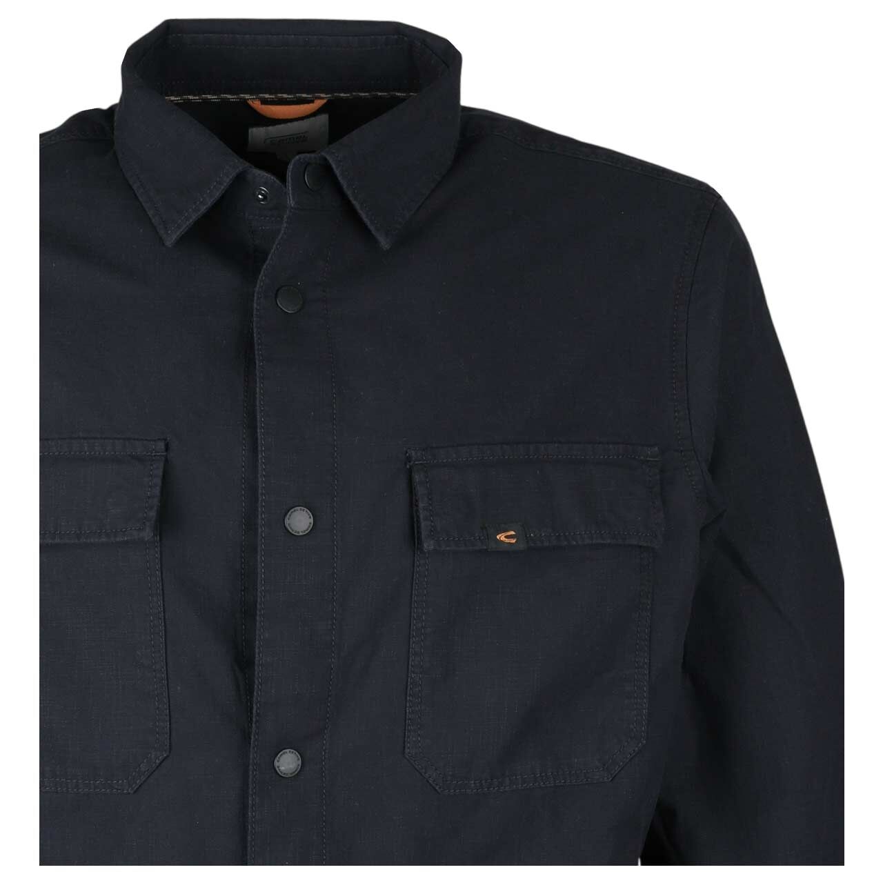 Herren Hemdjacke von Camel active in Dunkelblau, detaillierte Vorderansicht