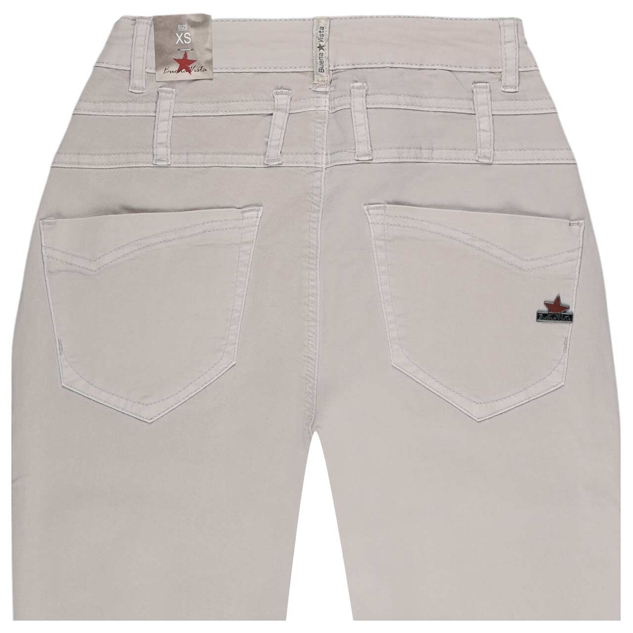 Damen Baumwollhose Florida-Z 7/8 Stretch Twill von Buena Vista in Zartgrau, detaillierte Rückansicht
