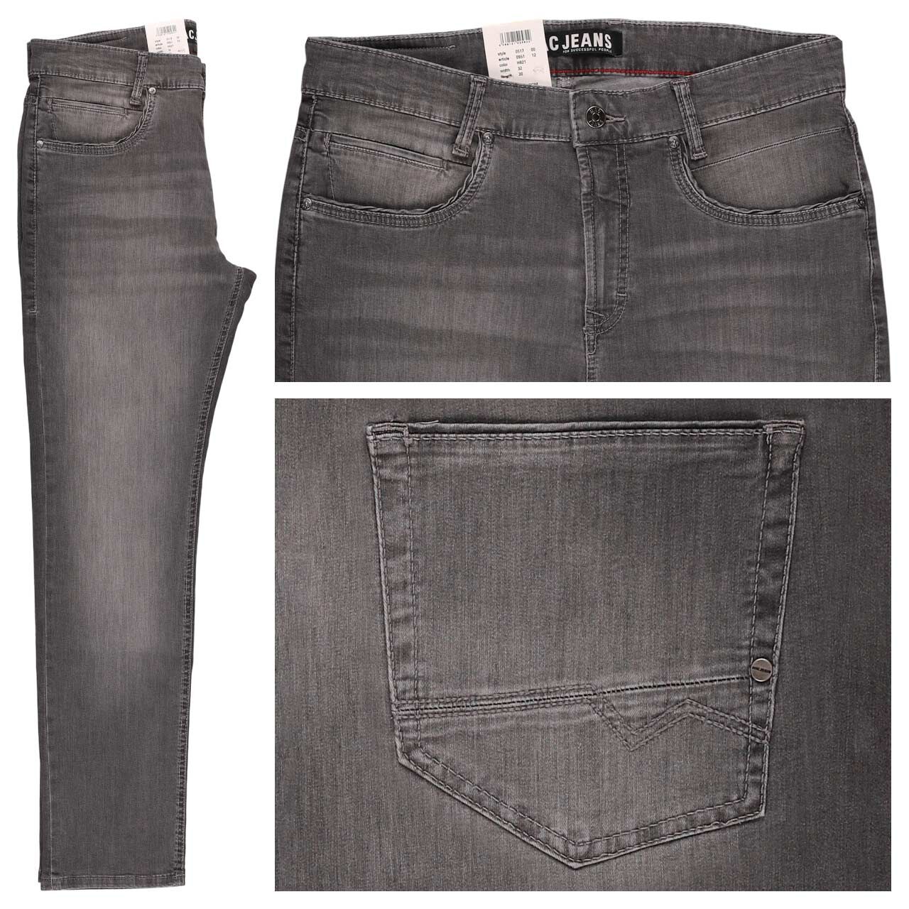 MAC Arne Pipe Jeans light grey
