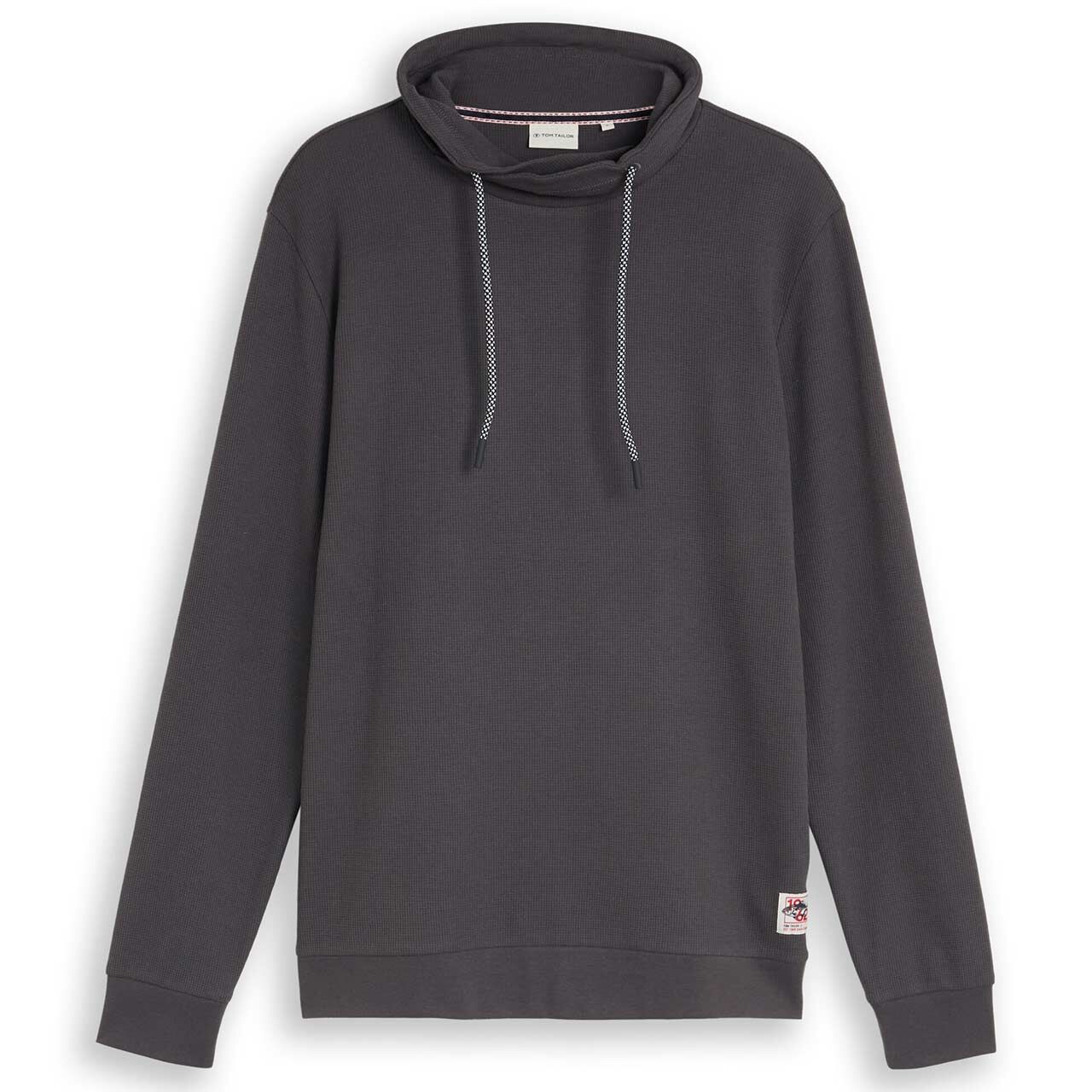 Tom Tailor Herren Pullover Structured Snood tarmac grey