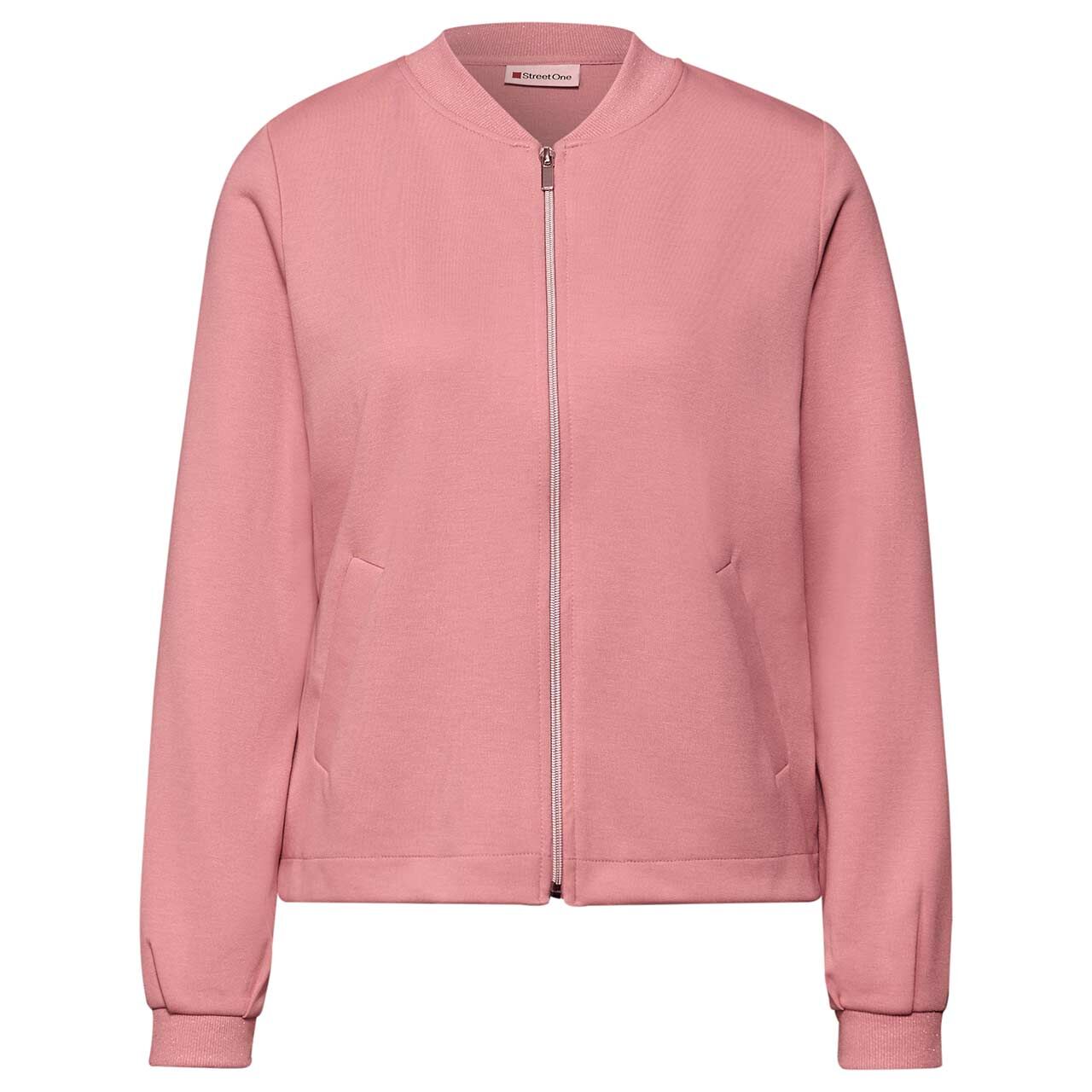 Street One Damen Shirtjacke Shiny Interlock Jacket powder pink