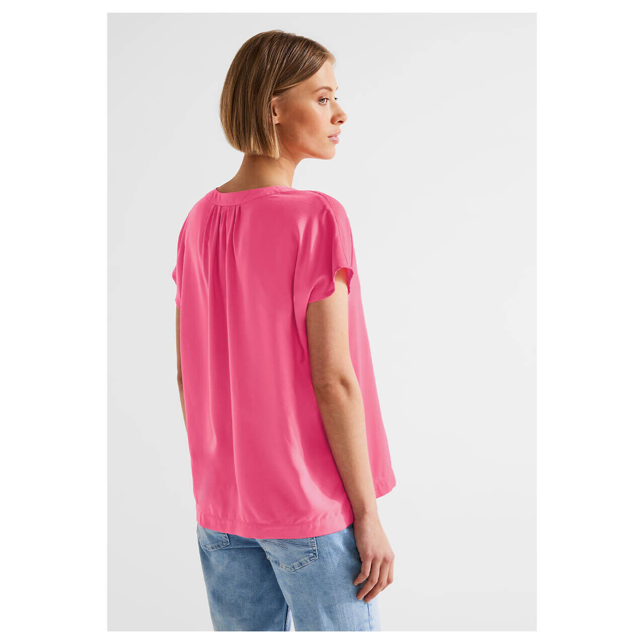Street One Kurzarm Bluse in Pink kaufen | 14647