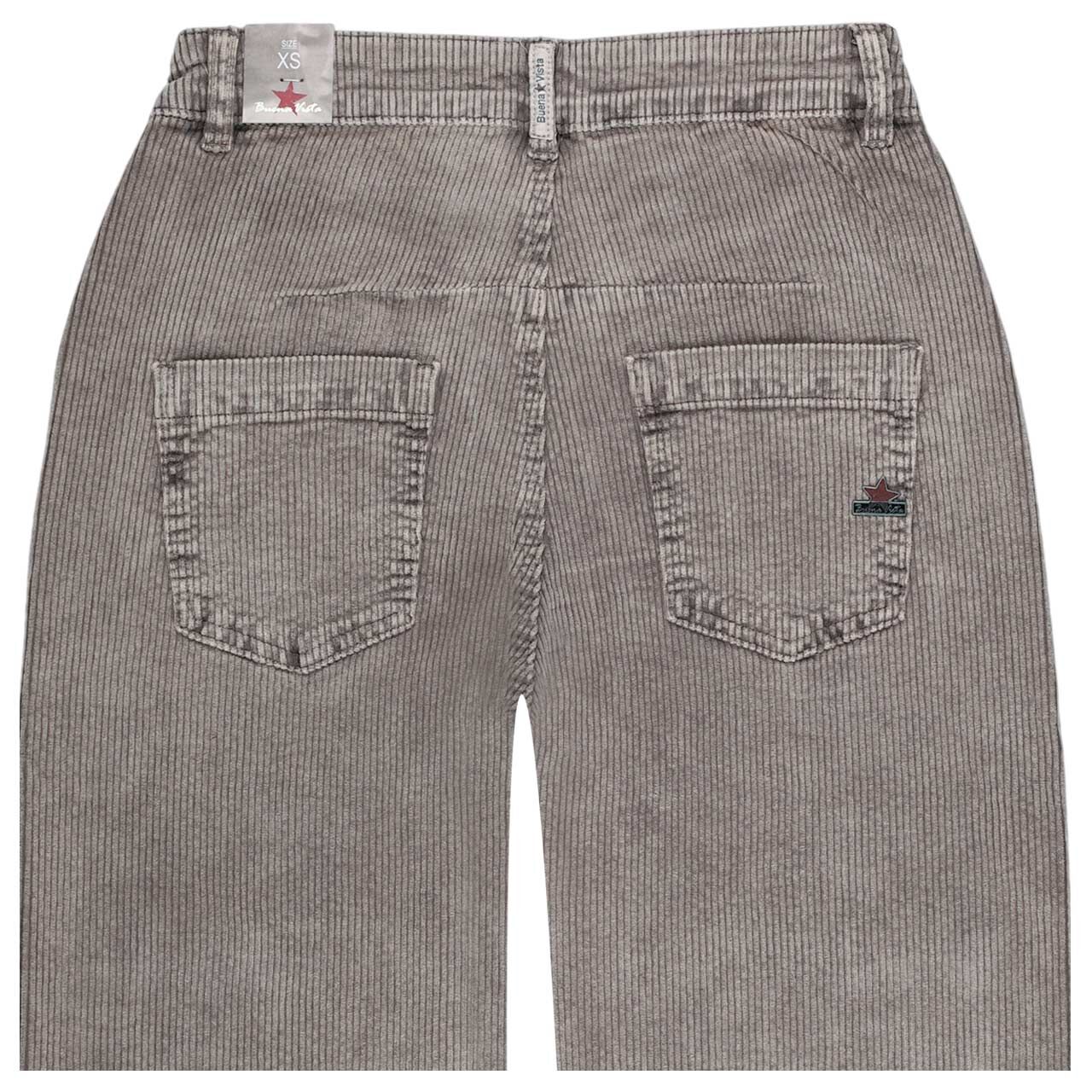 Damen Cordhose Barrel 7/8 Corduroy von Buena Vista in Hellbraun, detaillierte Rückansicht