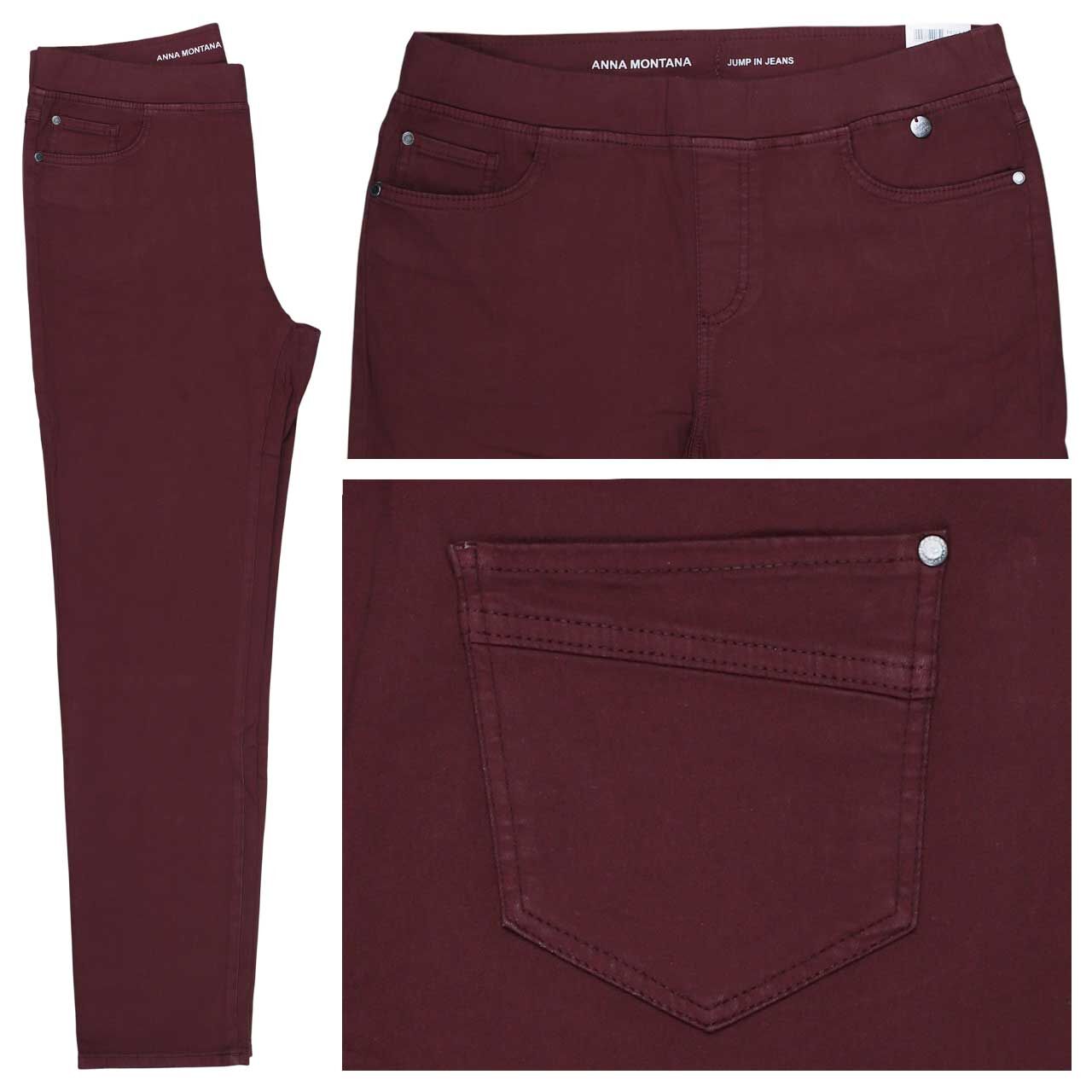 Anna Montana Angelika Röhre Jump in Jeans burgundy