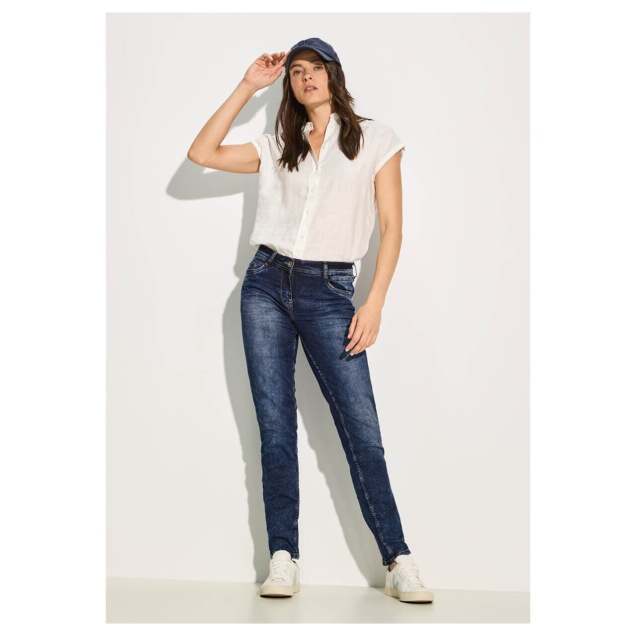 Cecil Scarlett Jeans mid blue wash