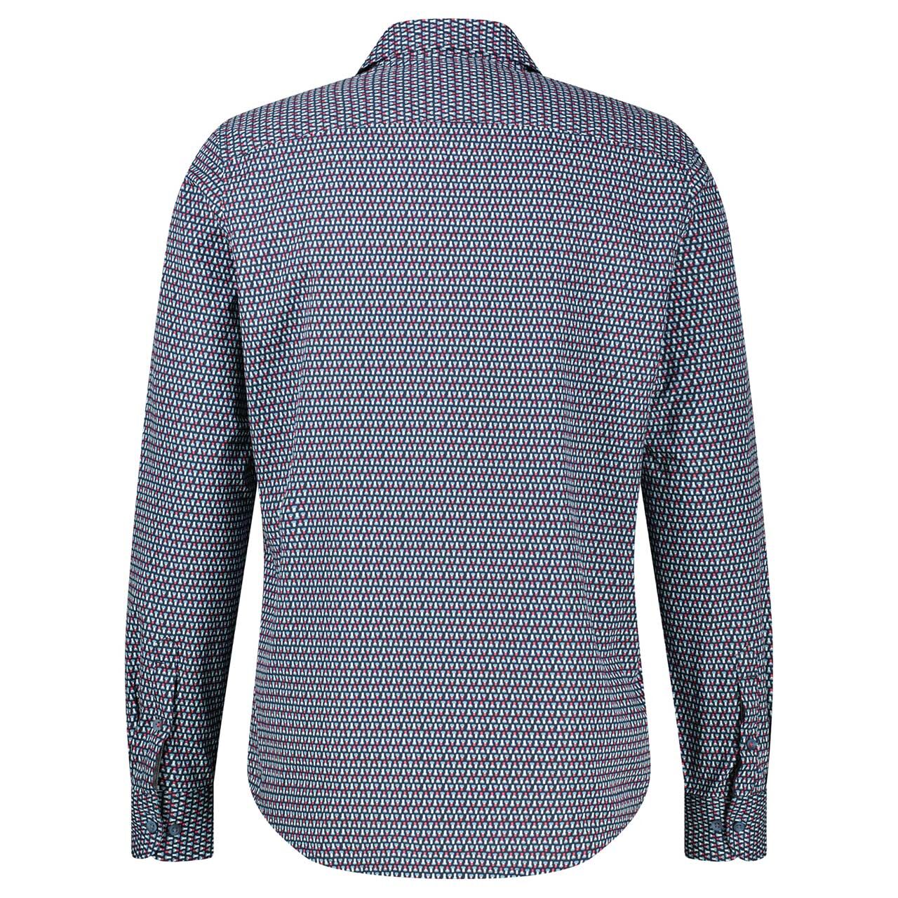 Herren Hemd von Lerros in Dunkelblau mit Print, Rückansicht