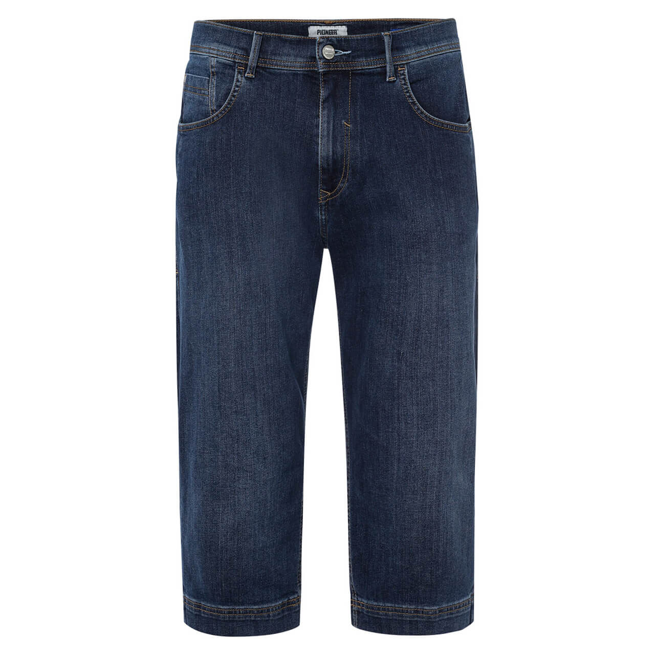 pioneer-jeans-bill-3-4-blau-6812-ansicht Pioneer Jeans Bill Megaflex 3/4 für Herren in Dunkelblau angewaschen, FarbNr.: 6812