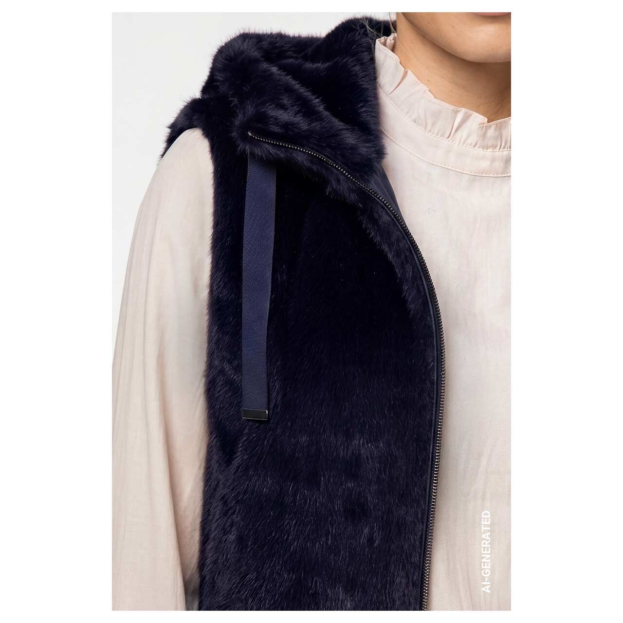 Monari Damen Weste dark blue plush
