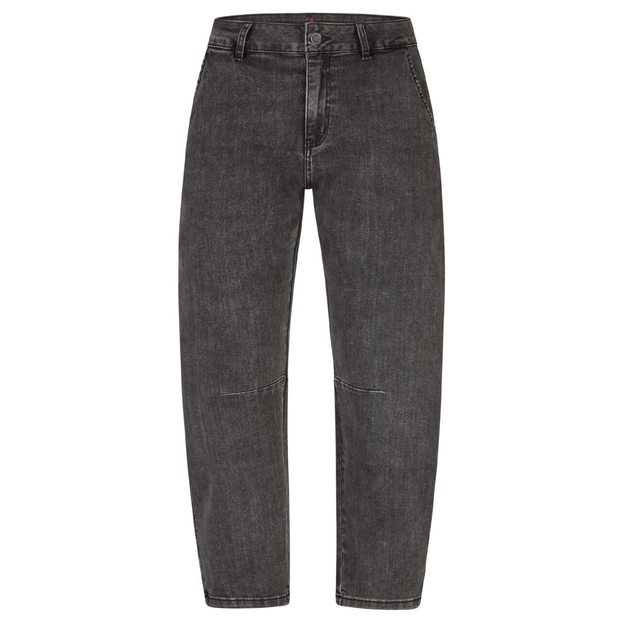 Damenjeans Barrel 7/8 Stretch Denim von Buena Vista in Dunkelgrau verwaschen, Vorderansicht