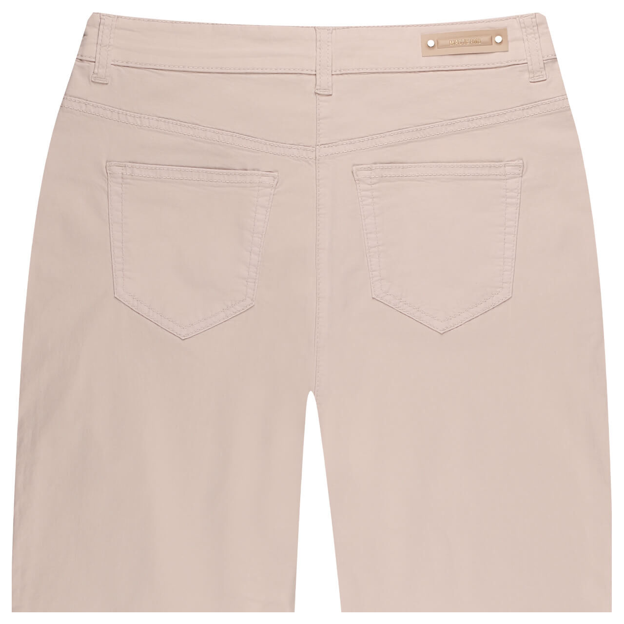 Stretch Damen Baumwollhose Stella von MAC in Beige, detaillierte Rückansicht