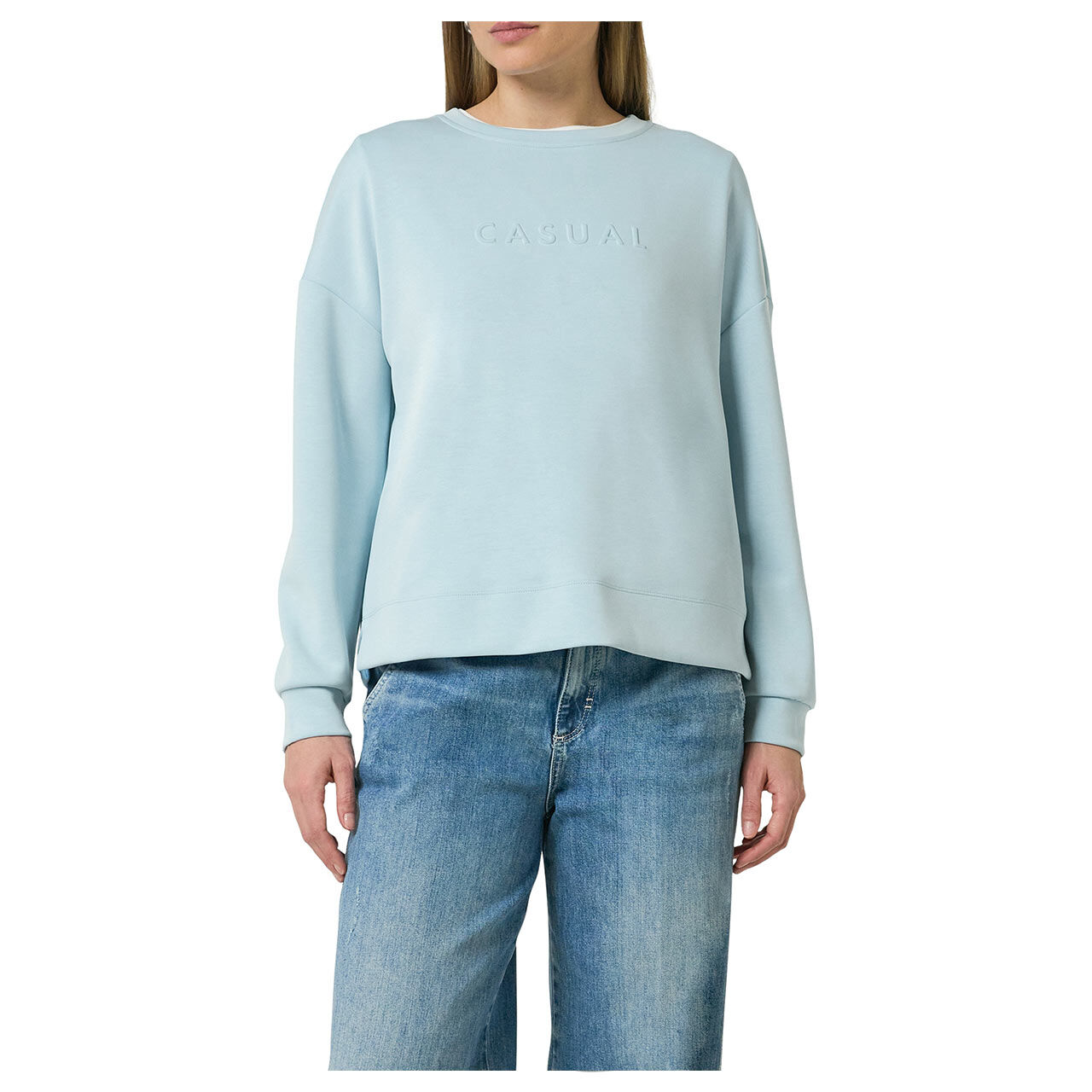 Comma Damen Sweatshirt bleu